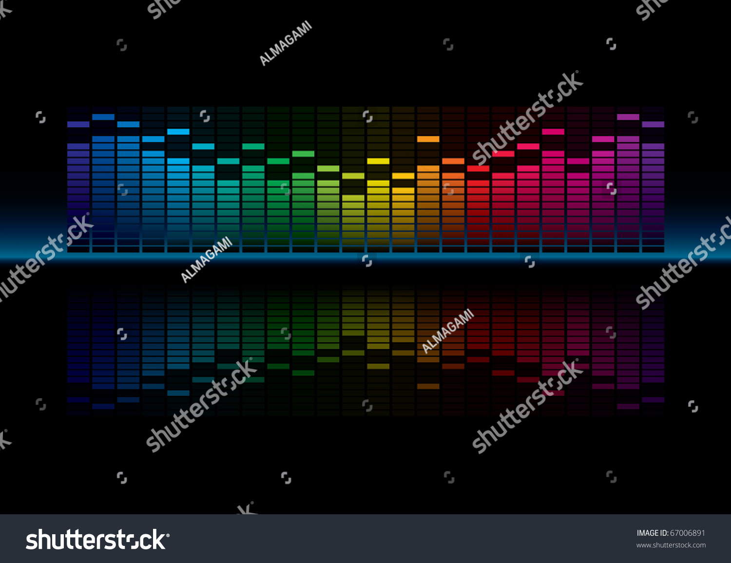 Coloful Graphic Equalizer Display (Editable Vector) - 67006891 ...