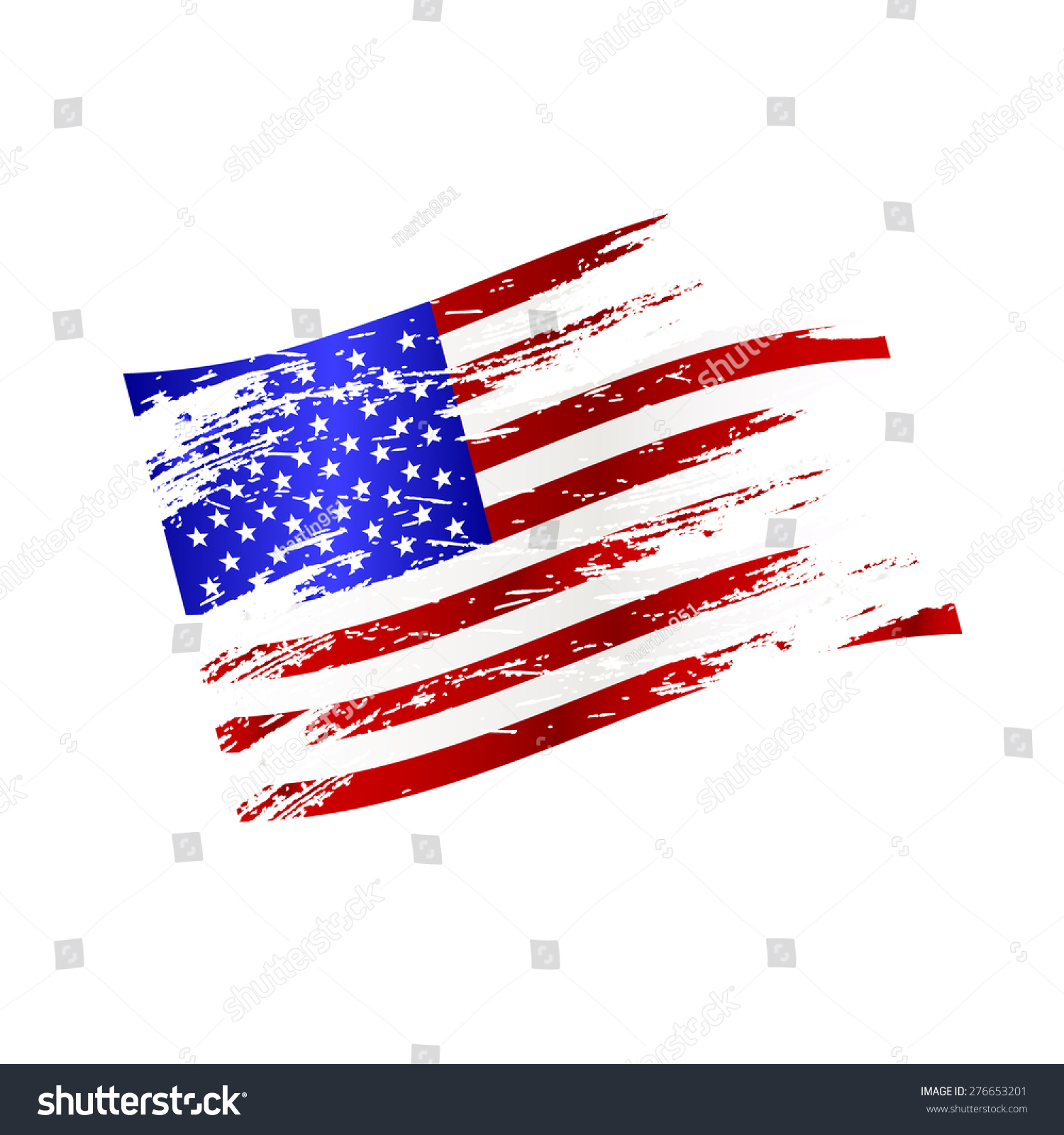 SVG of color american national flag grunge style eps10 svg