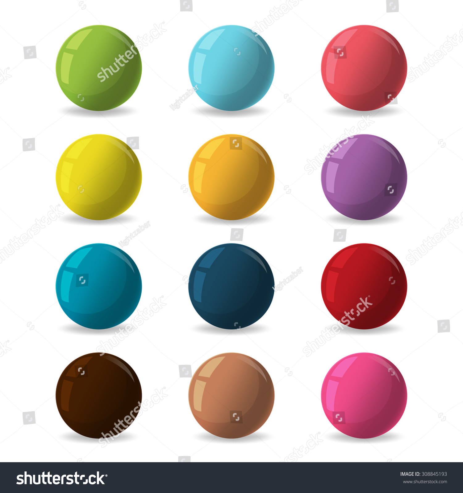 Color Balls Diverse Reflect Different Vector Stock Vector (Royalty Free ...