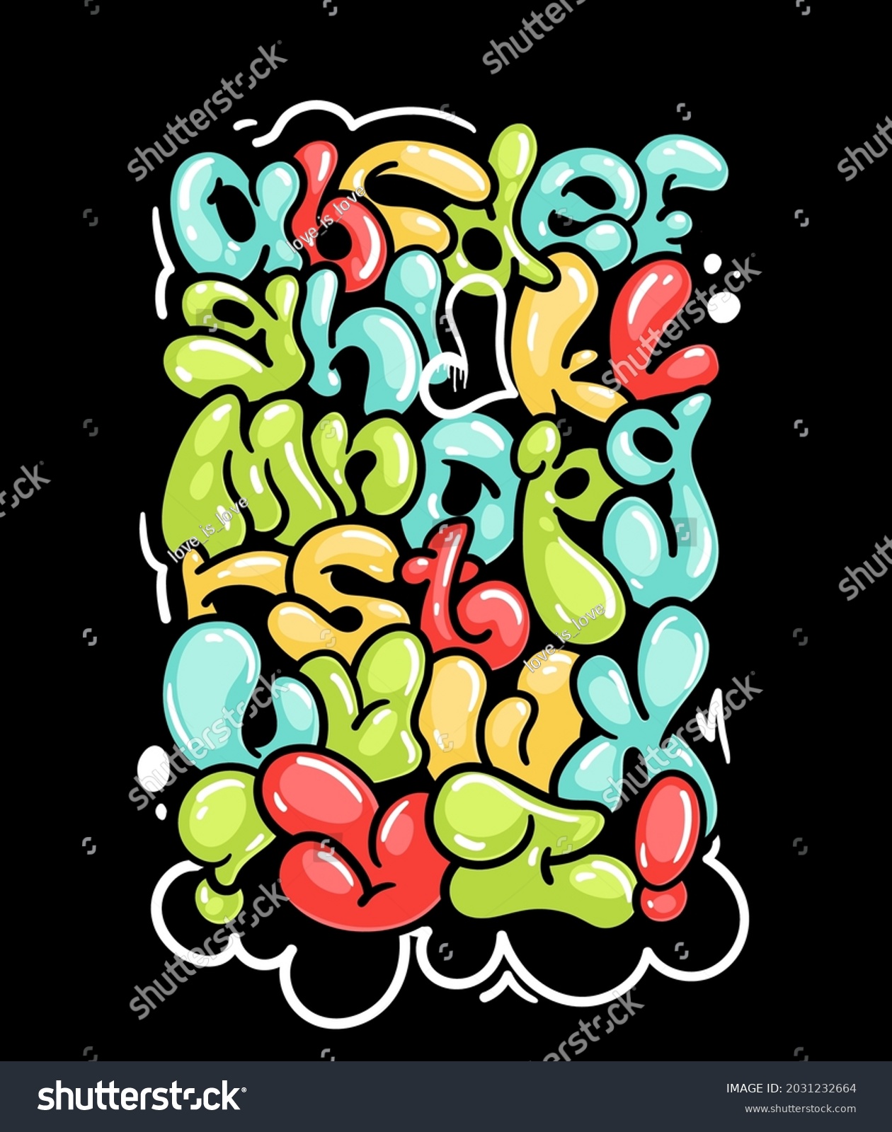 1,535 Graffiti bubble letters Stock Vectors, Images & Vector Art