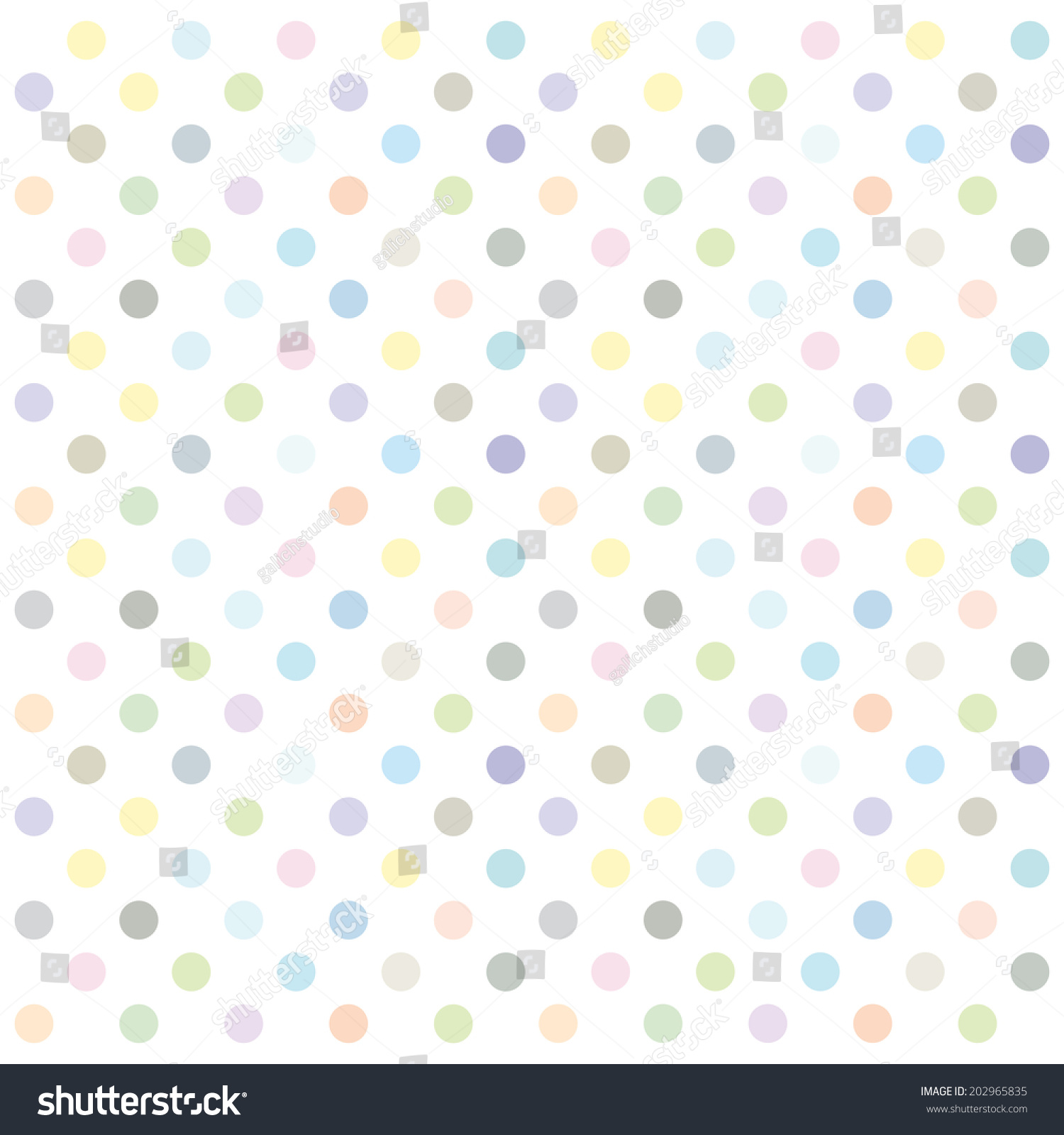 Color Dot Seamless Repeat Pattern On White Background. Stock Vector ...