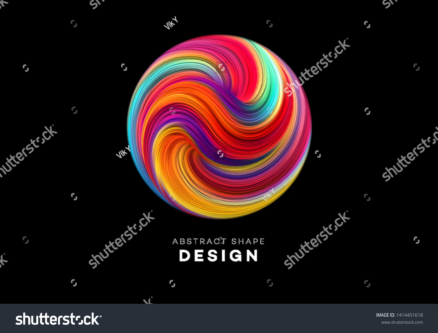 Color Flow Abstract Shape Poster Design Stock Vector (Royalty Free ...