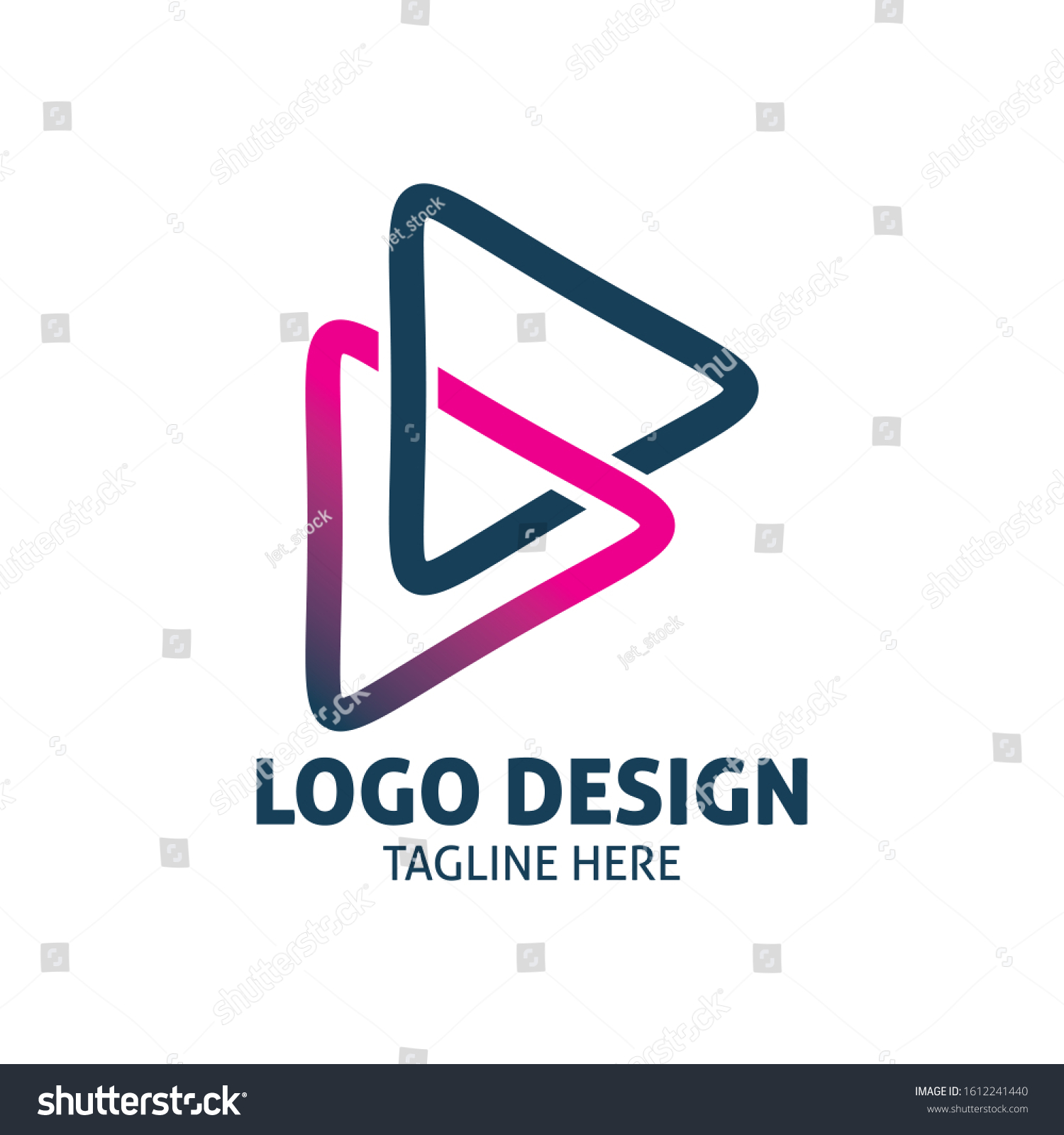 Color Group Triangle Play Logo Design Stock Vector (Royalty Free ...