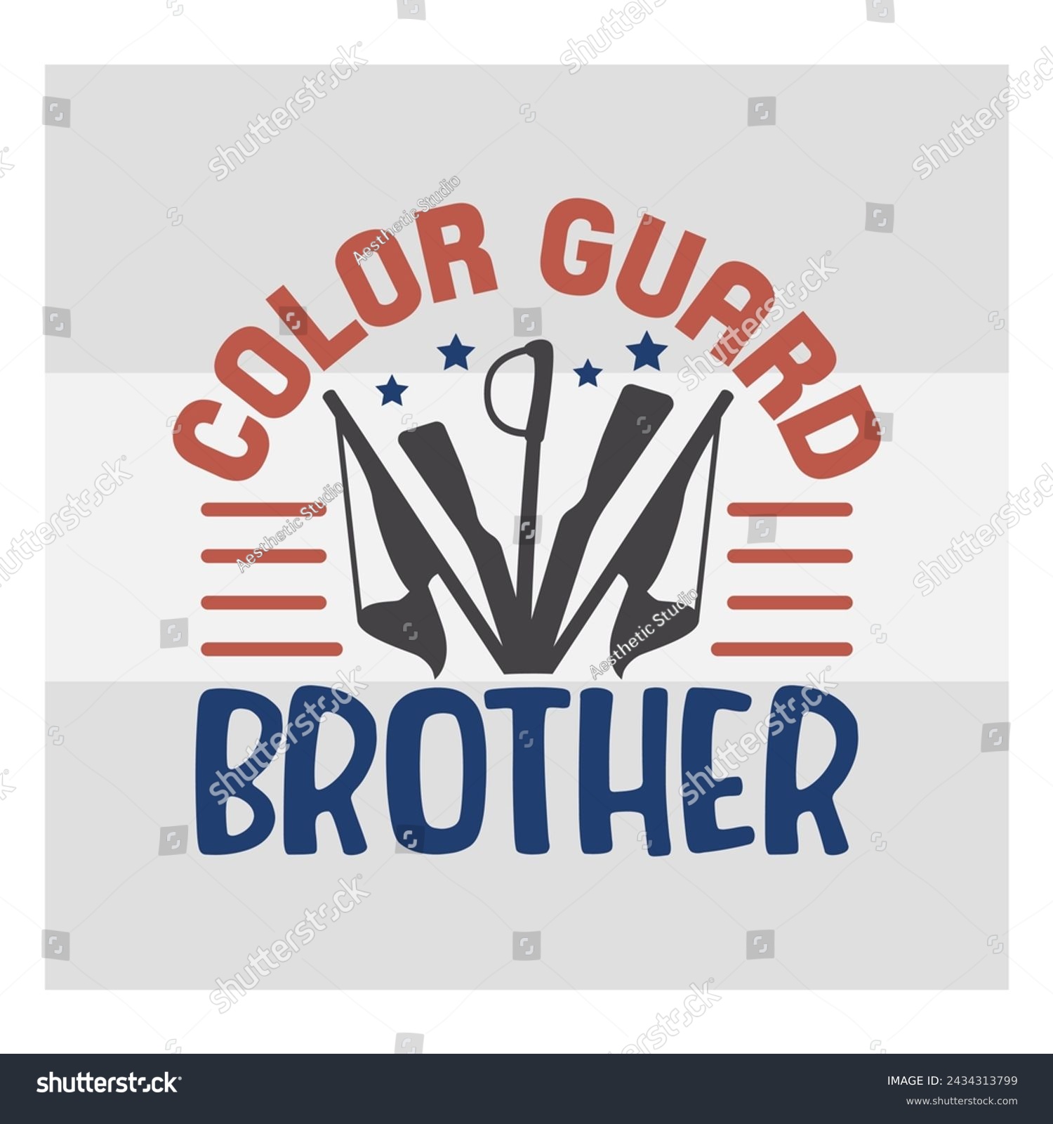 SVG of Color Guard Cut Files, Color Guard Brother, Marching Band, Color Guard Flag, Color Guard Quotes, Typography Design, t-shirt design svg