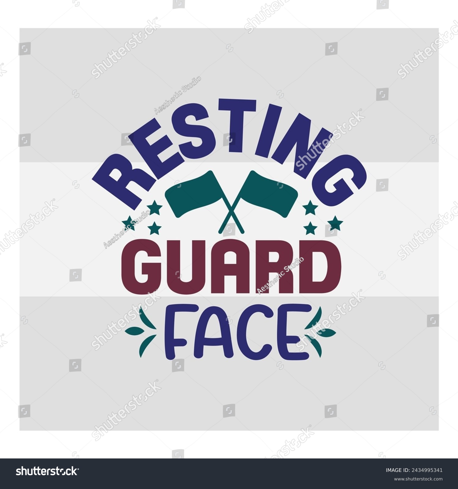SVG of Color Guard Cut Files, Resting Guard Face, Marching Band , Color Guard Flag, Color Guard Quotes, Typography Design, Marching Band svg