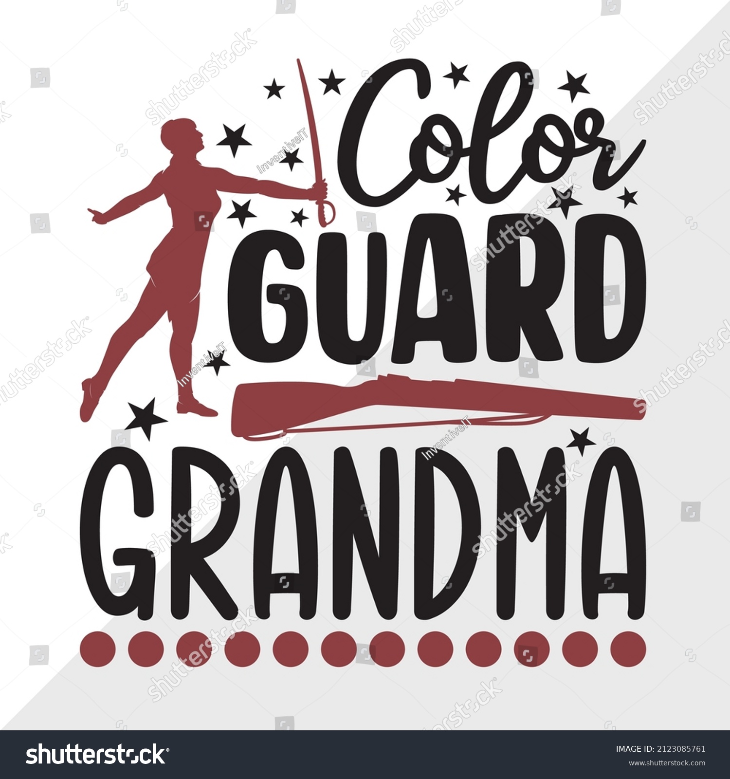 SVG of Color Guard Grandma Printable Vector Illustration svg