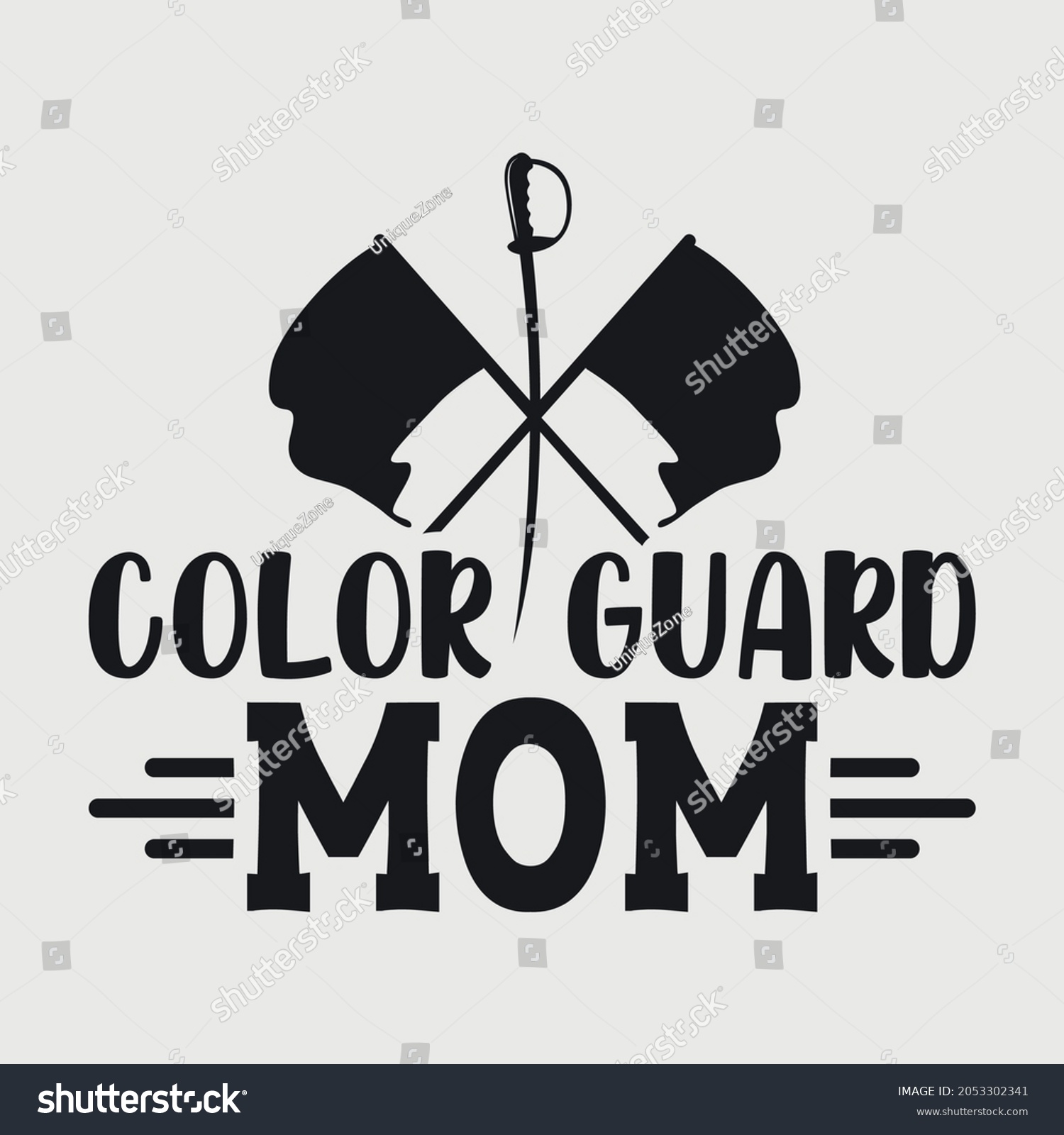 SVG of Color Guard Mom Svg Typography Vector Design svg