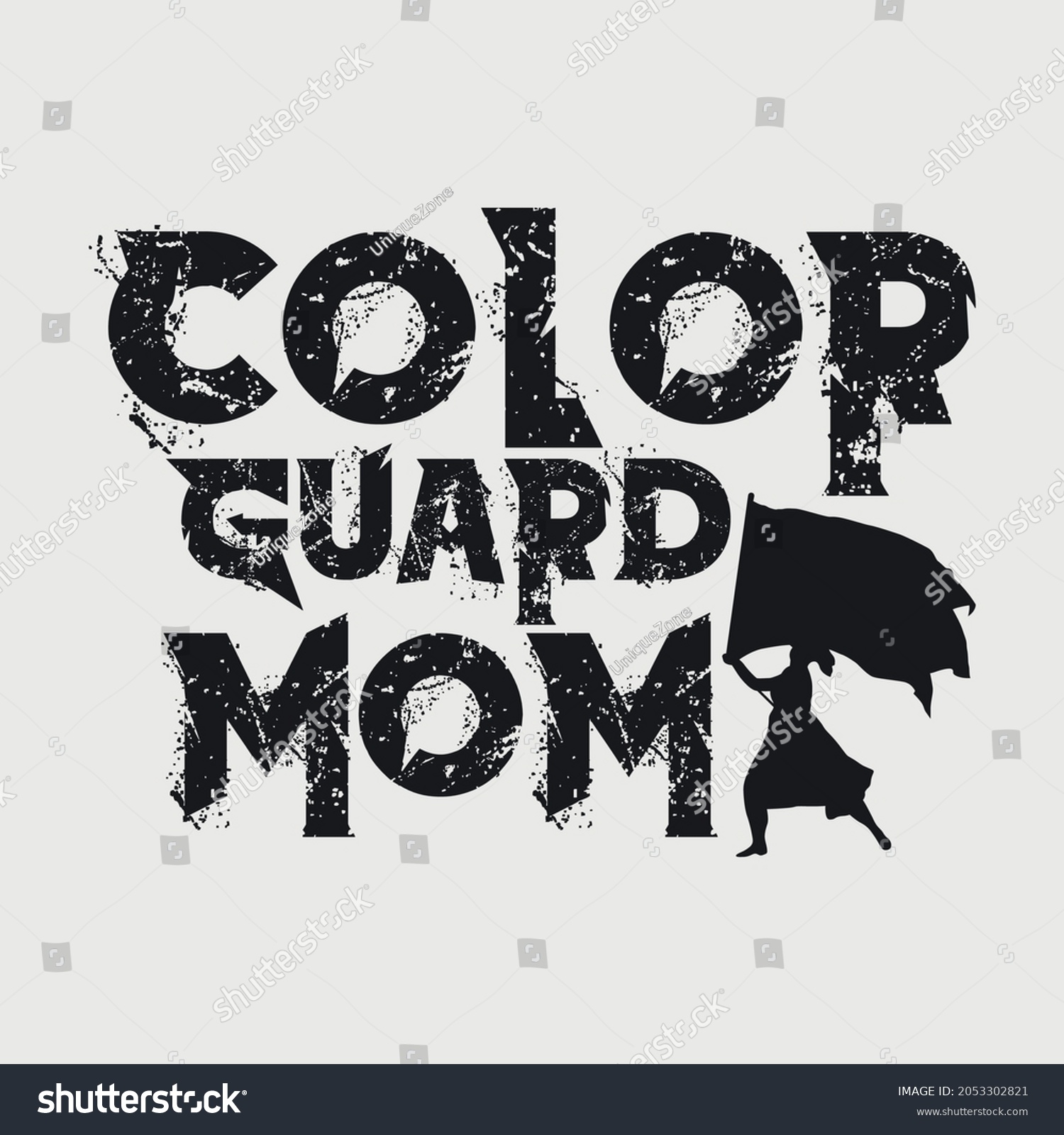 SVG of Color Guard Mom Svg Typography Vector Design svg