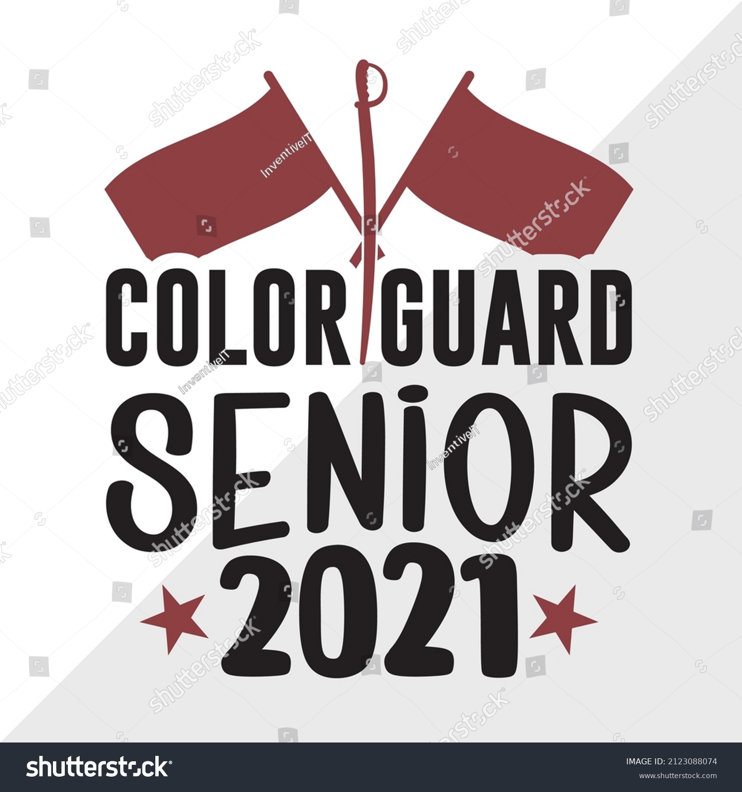 SVG of Color Guard Senior 2021 Printable Vector Illustration svg