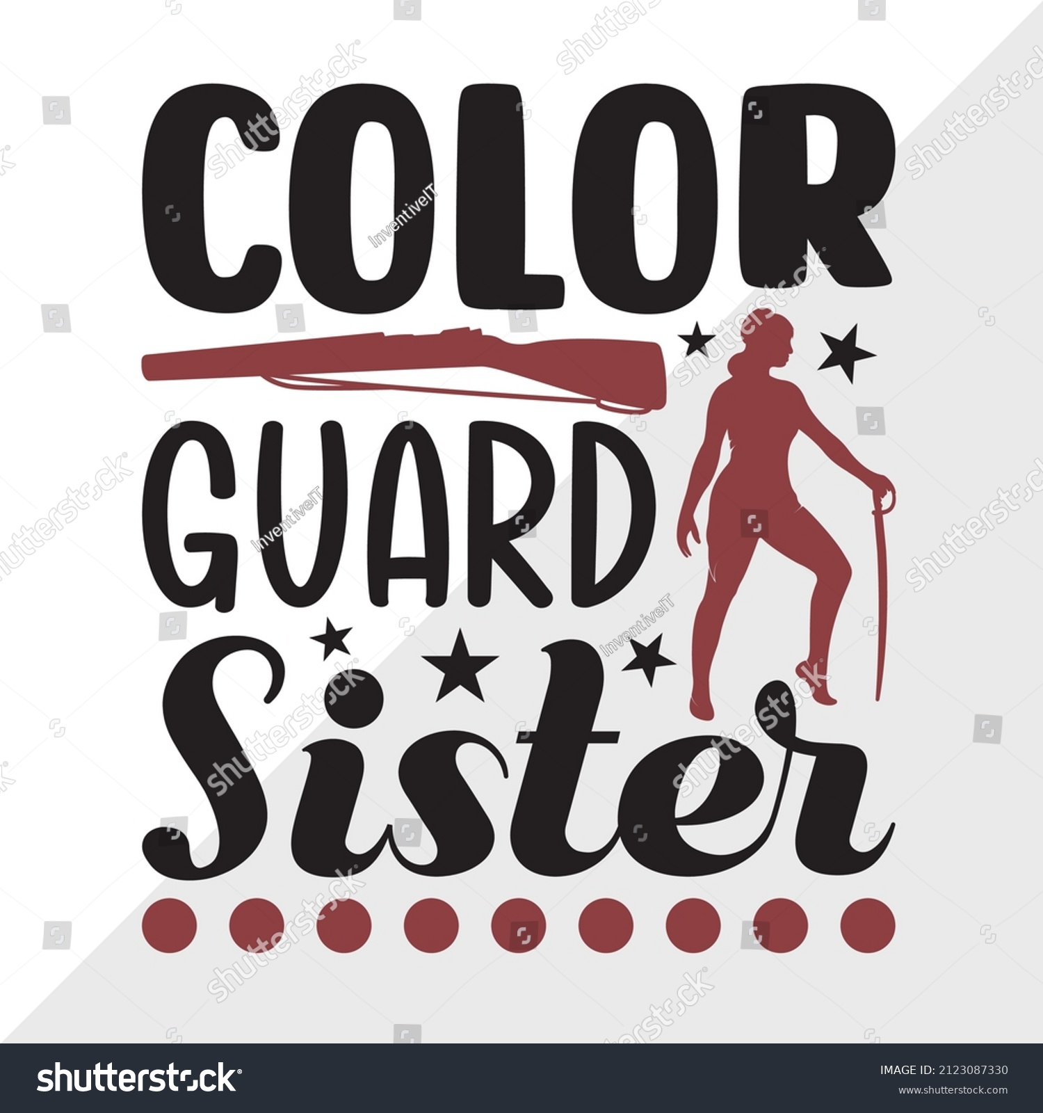 SVG of Color Guard Sister Printable Vector Illustration svg