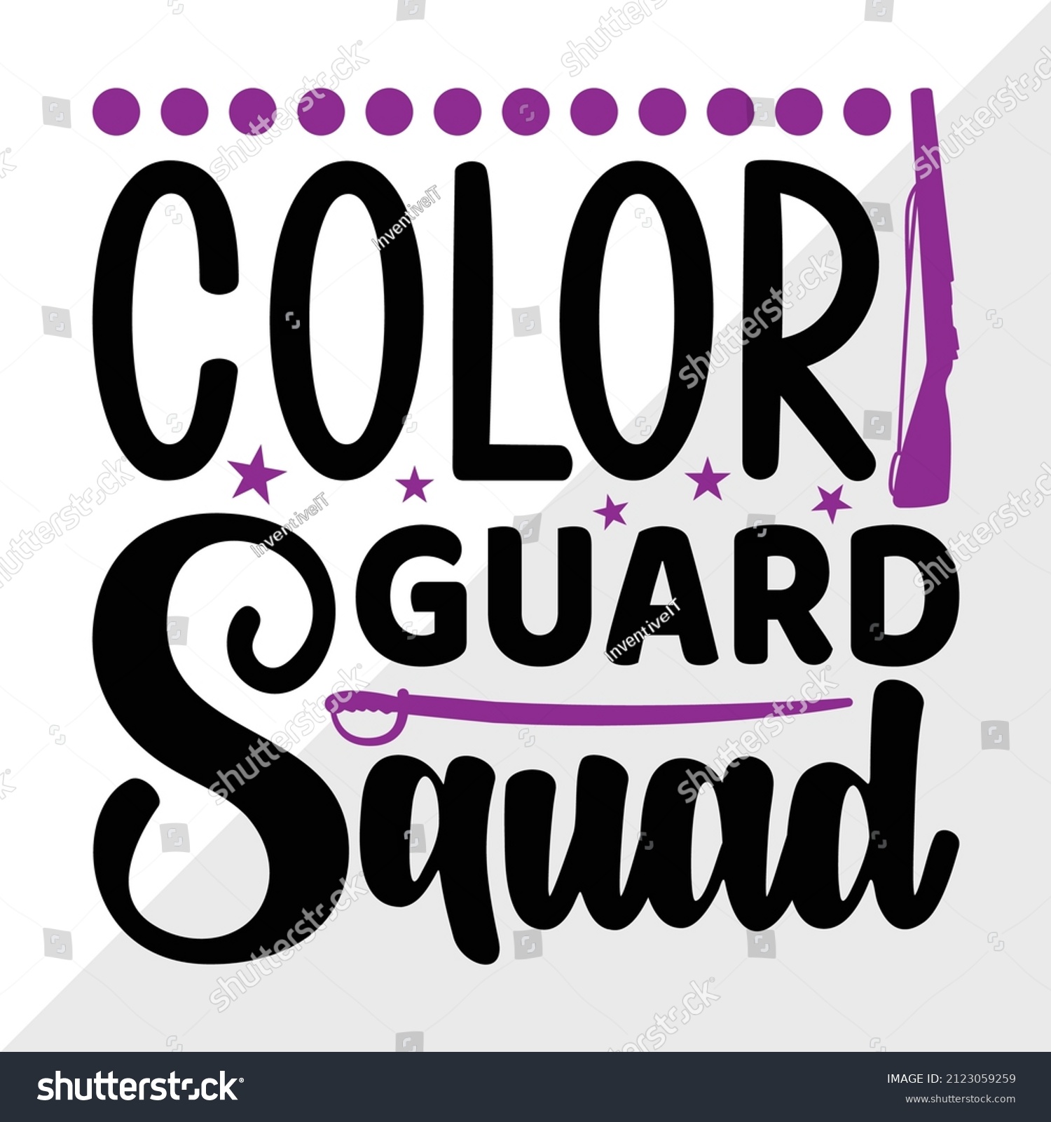 SVG of Color Guard Squad Printable Vector Illustration svg