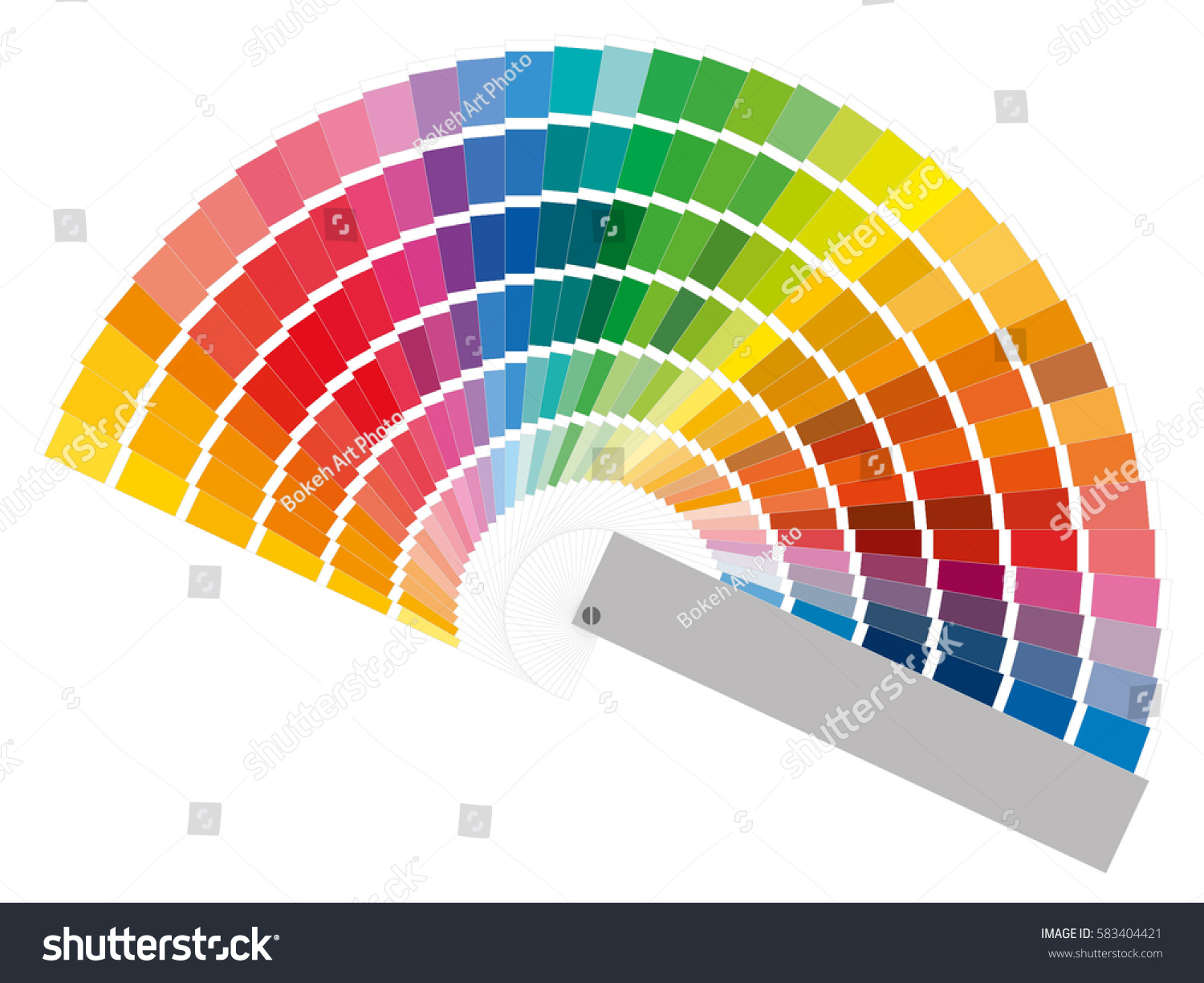 Vektor Stok Color Guide Palette Paint Samples Catalog (Tanpa Royalti