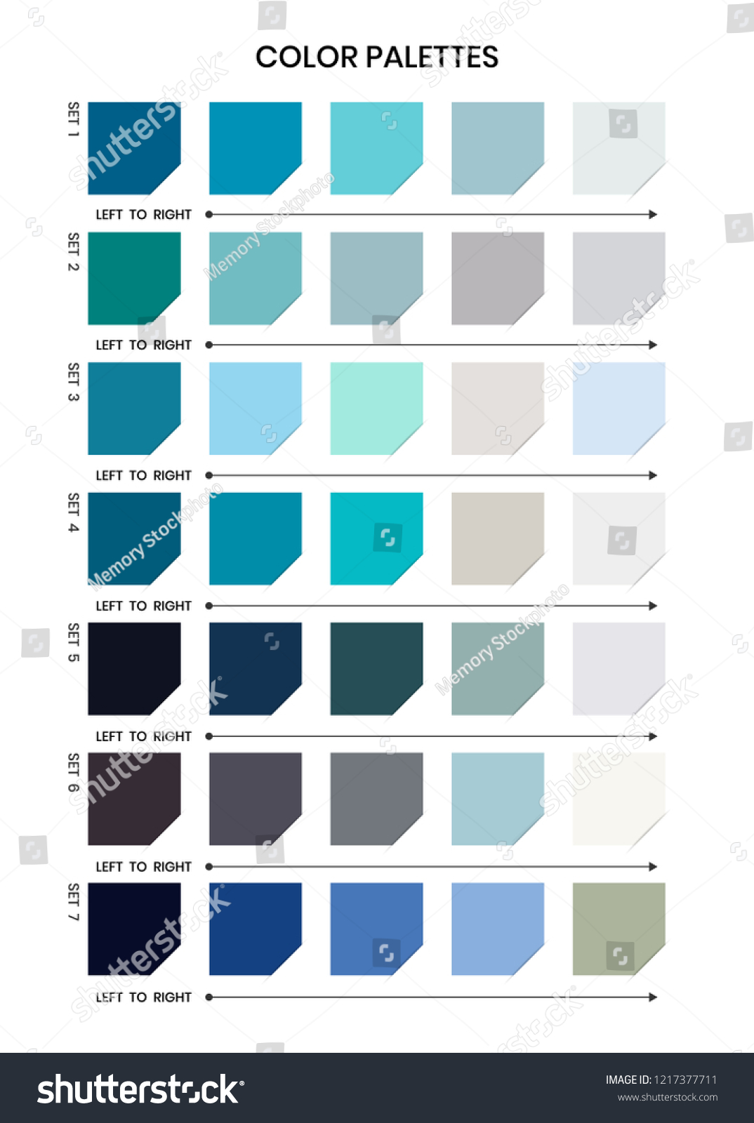 Color Palettes Vector Stock Vector (Royalty Free) 1217377711