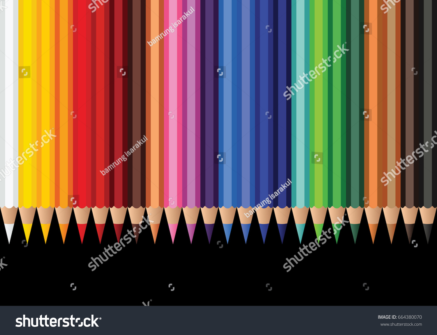 Color Pencil Background Stock Vector (Royalty Free) 664380070