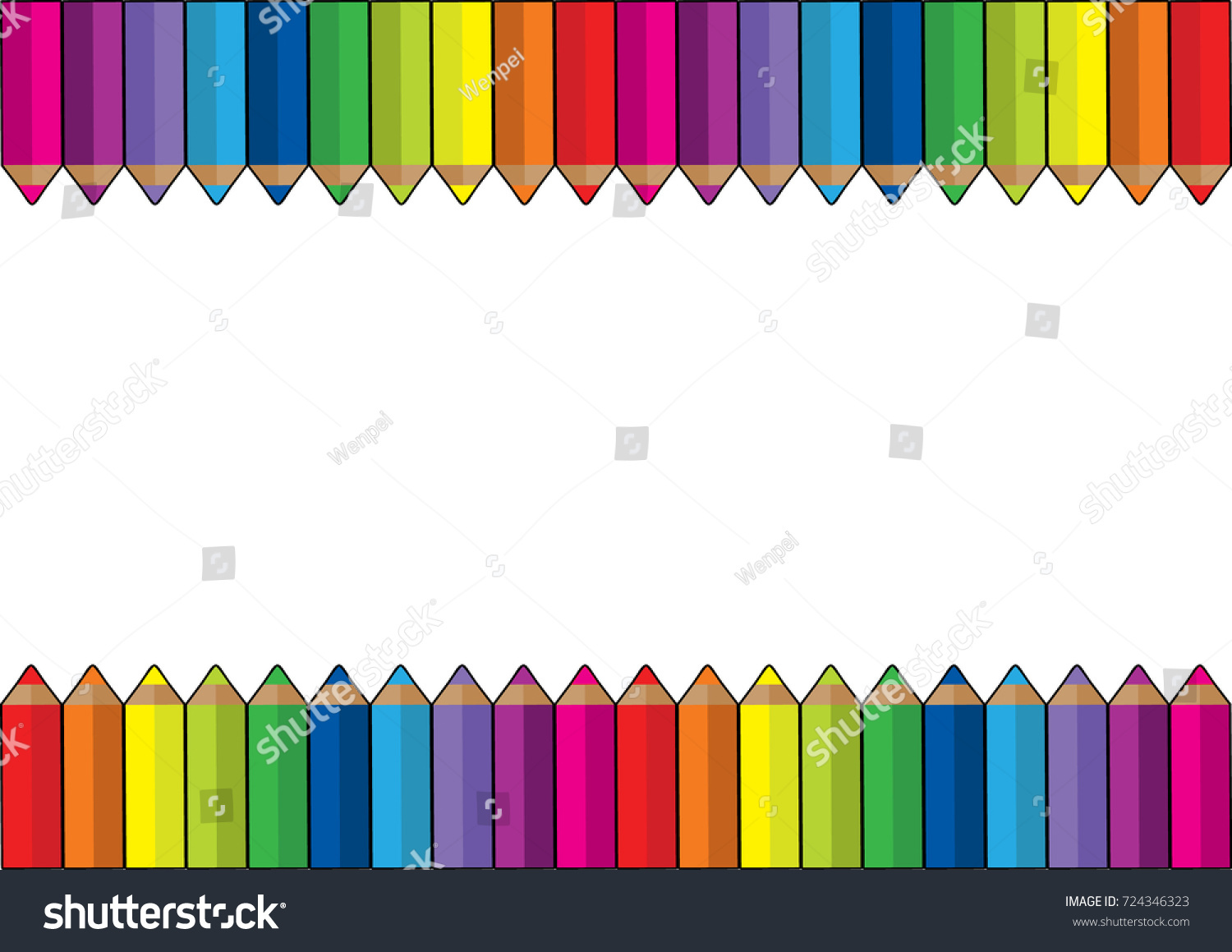 Color Pencil Background Stock Vector (Royalty Free) 724346323