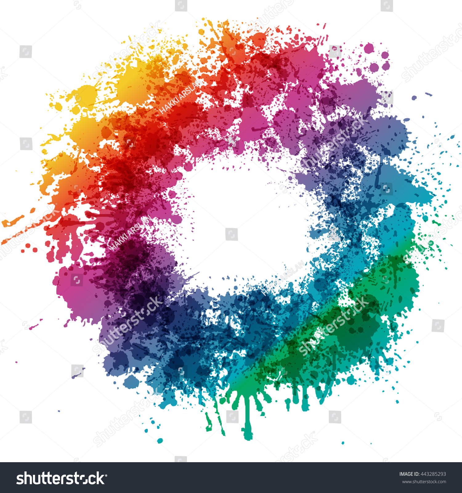 Color Splash Abstract Colorful Circle Shape Illustration. - 443285293 ...