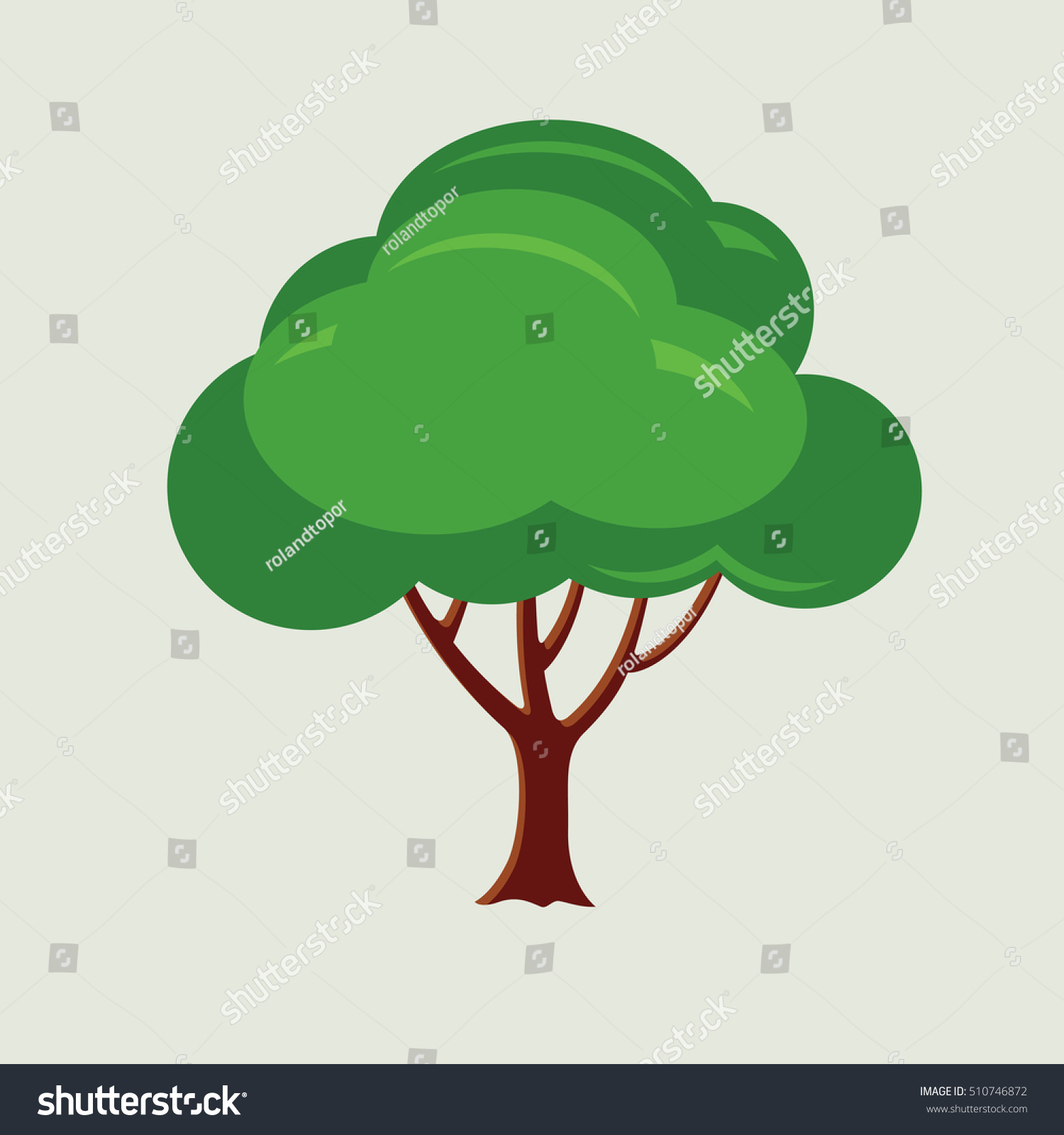 Color Tree Vector Illustration Stock Vector (Royalty Free) 510746872