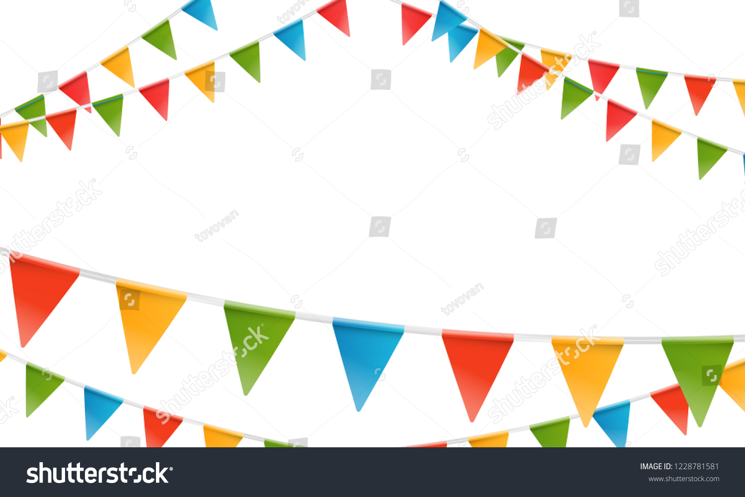 Color Triangle Flags Garland Horizontal Vector Stock Vector Royalty Color Triangle Flags Garland Horizontal Vector Stock Vector Royalty