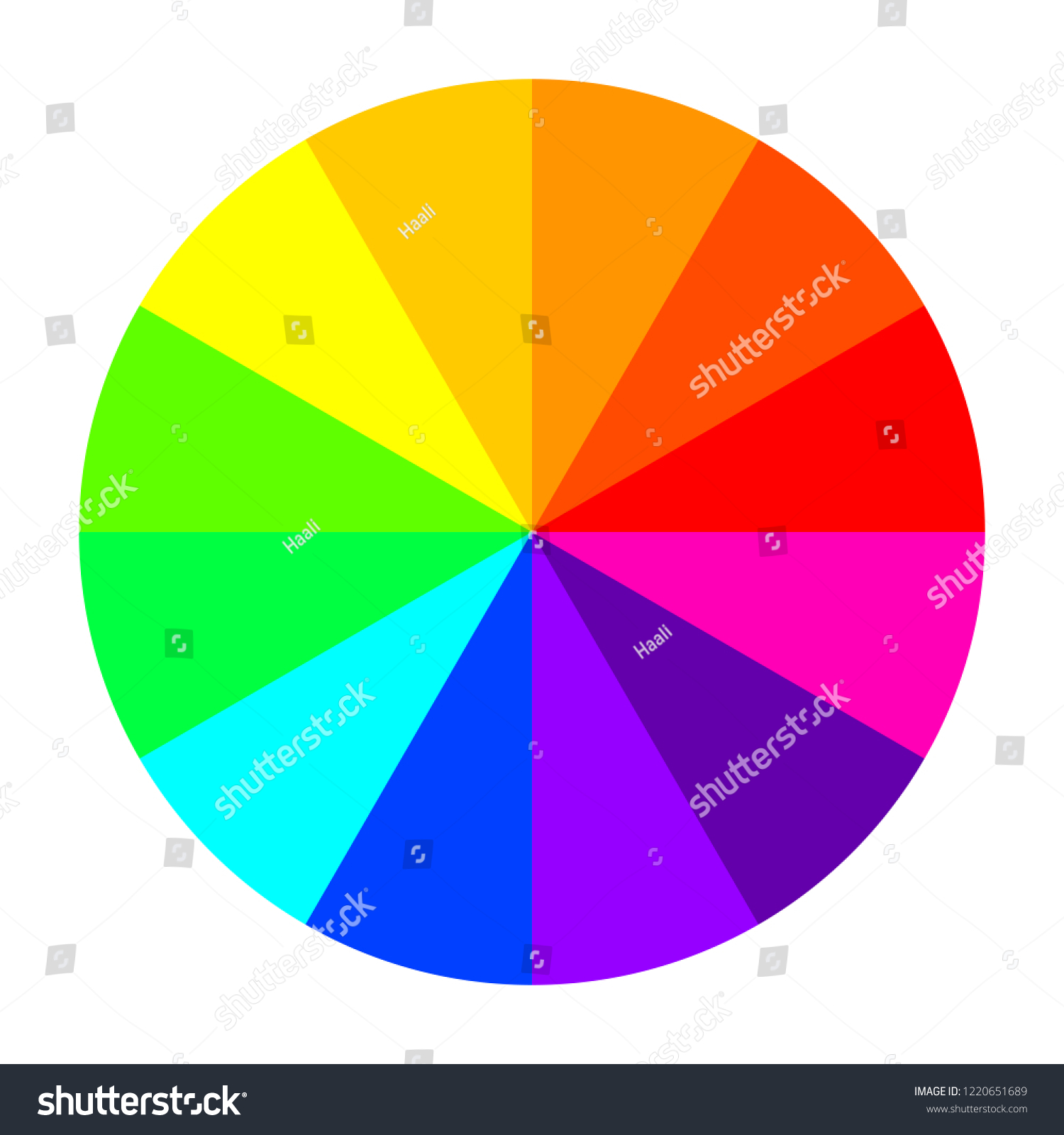 Color Wheel Flat Design Vector Illustration Stock Vector (Royalty Free ...