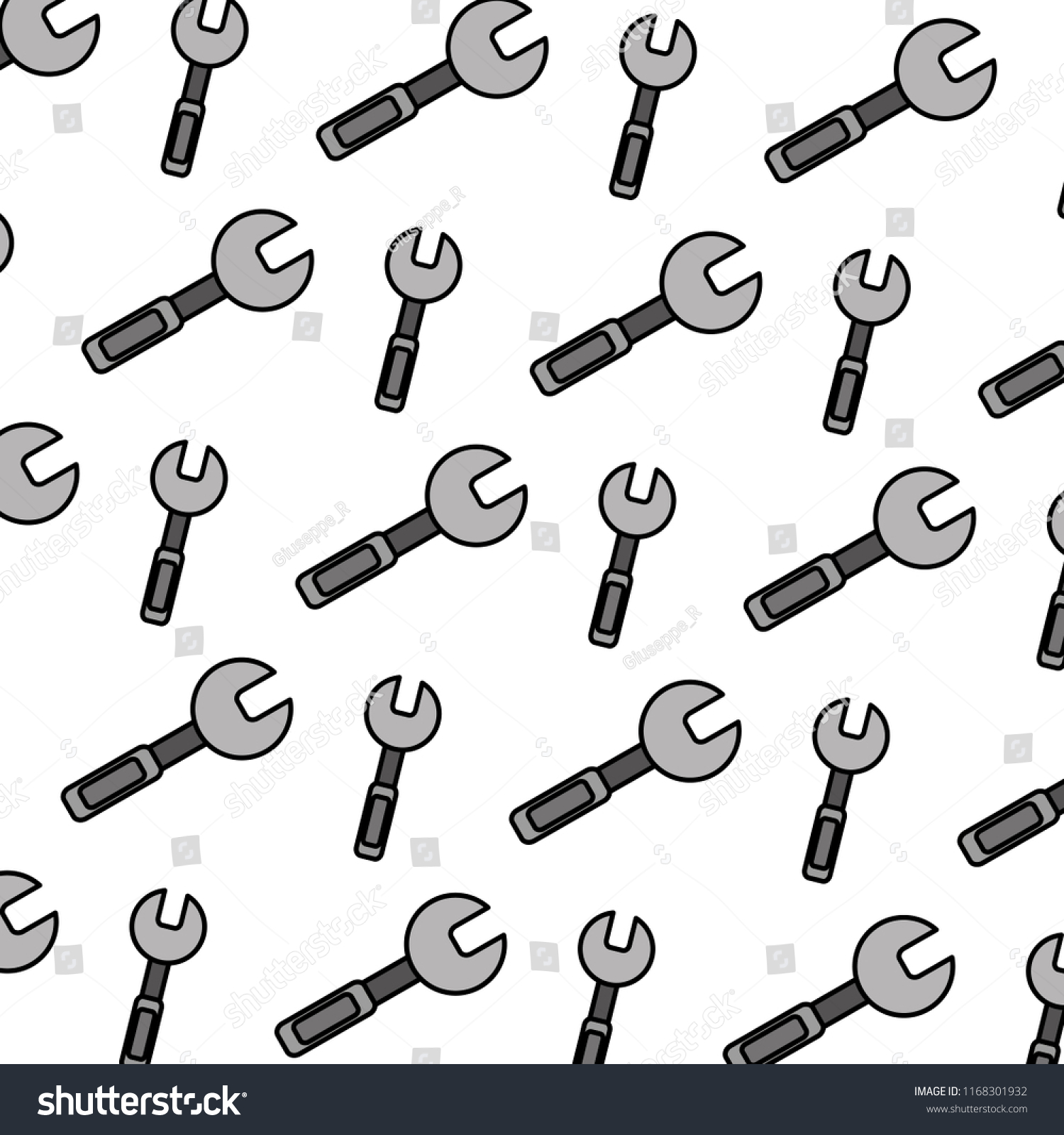 Color Wrench Equipment Industry Repair Background Stock Vector (Royalty ...