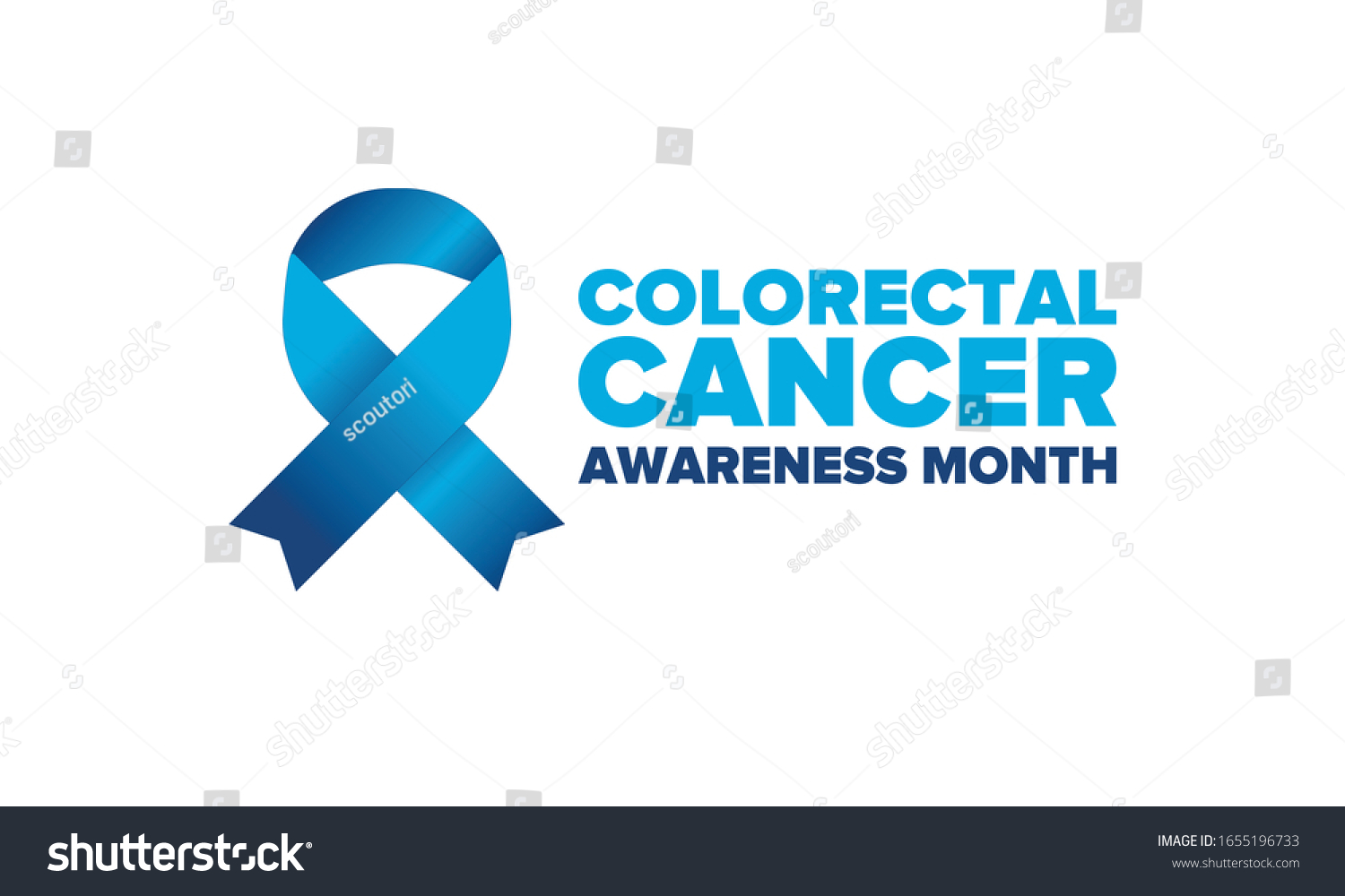 Colorectal Cancer Awareness Month Celebrate Annual Stock Vector ...