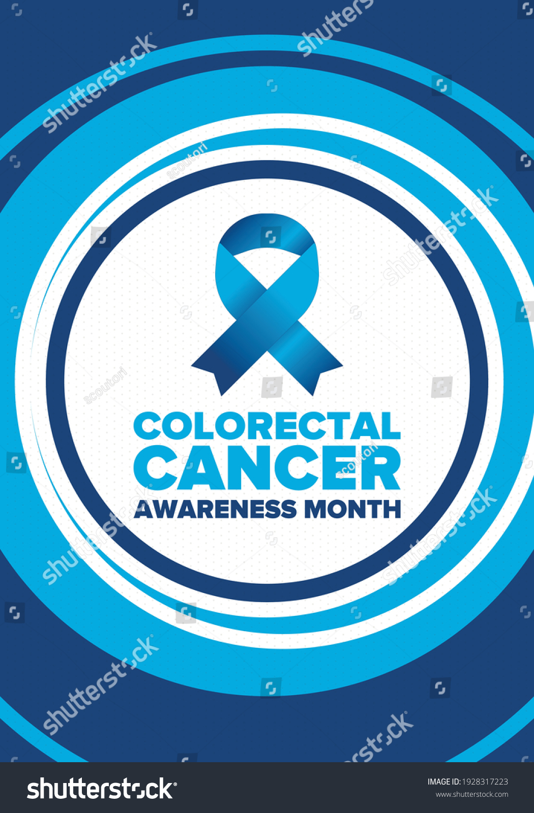 Colorectal Cancer Awareness Month Celebrate Annual Stock Vector ...