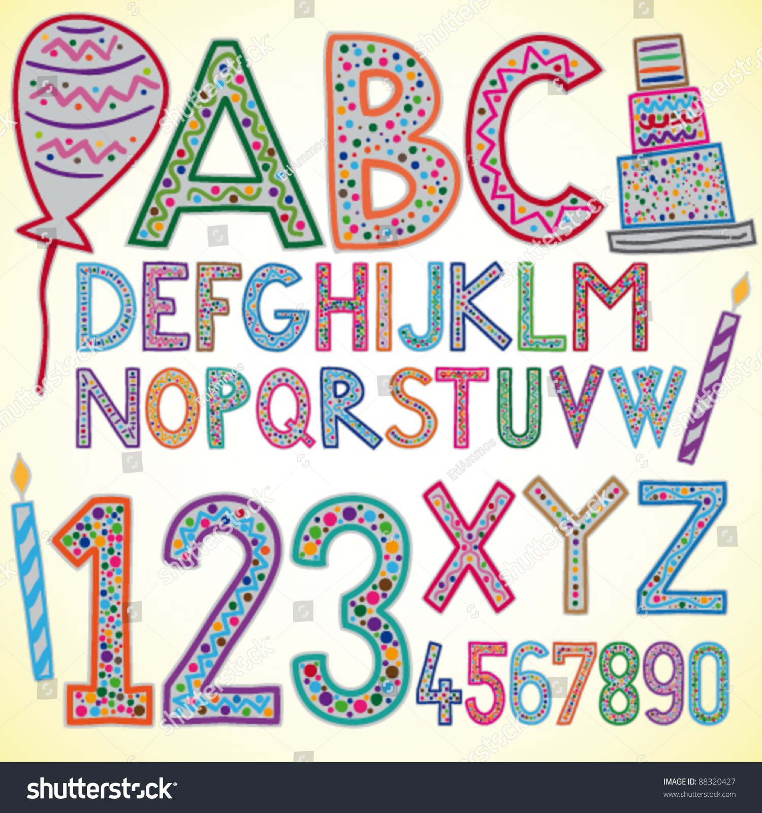 SVG of Colored alphabet - vector illustration svg