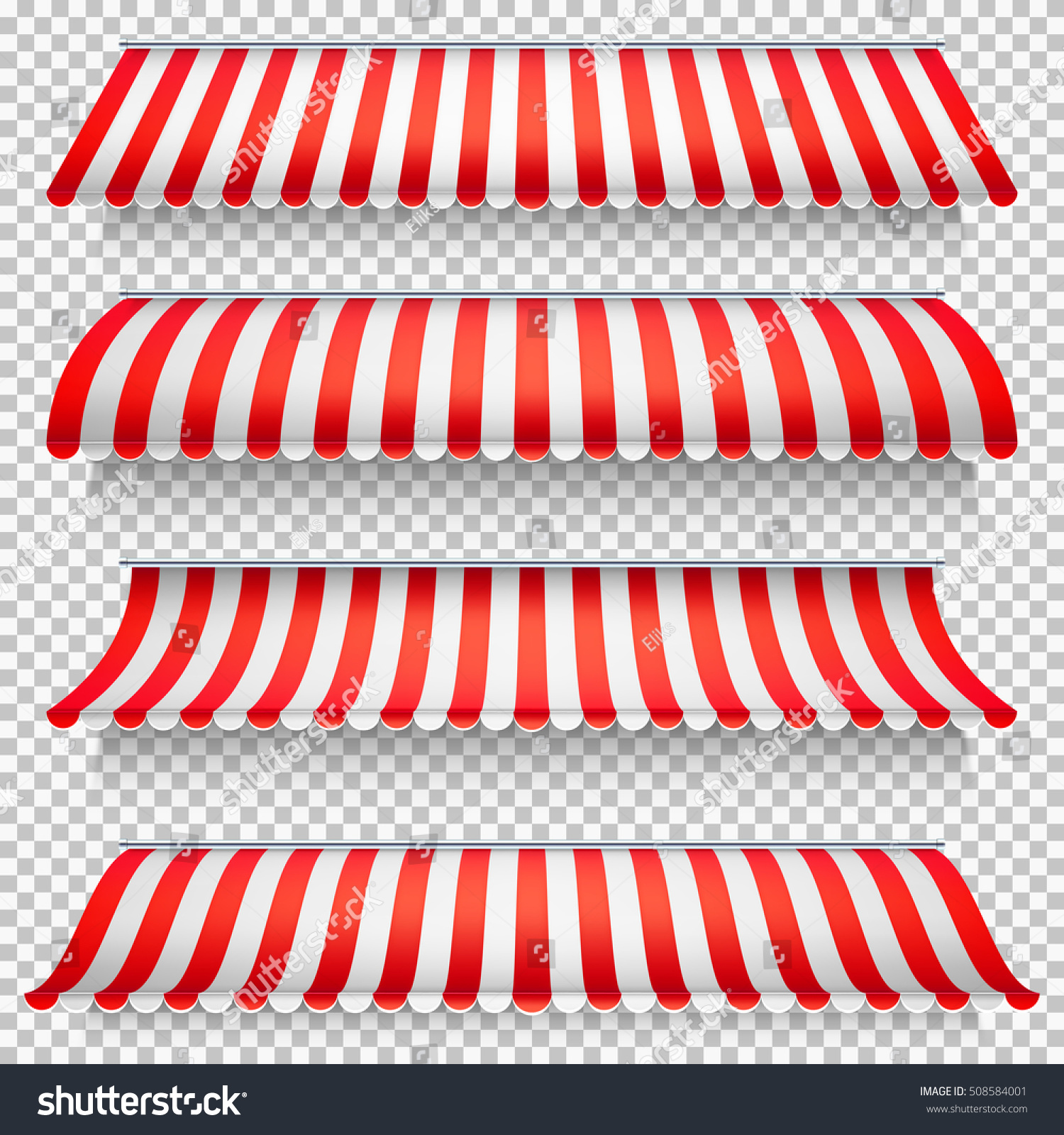 SVG of Colored awnings set on transparent background. EPS 10 vector file included svg