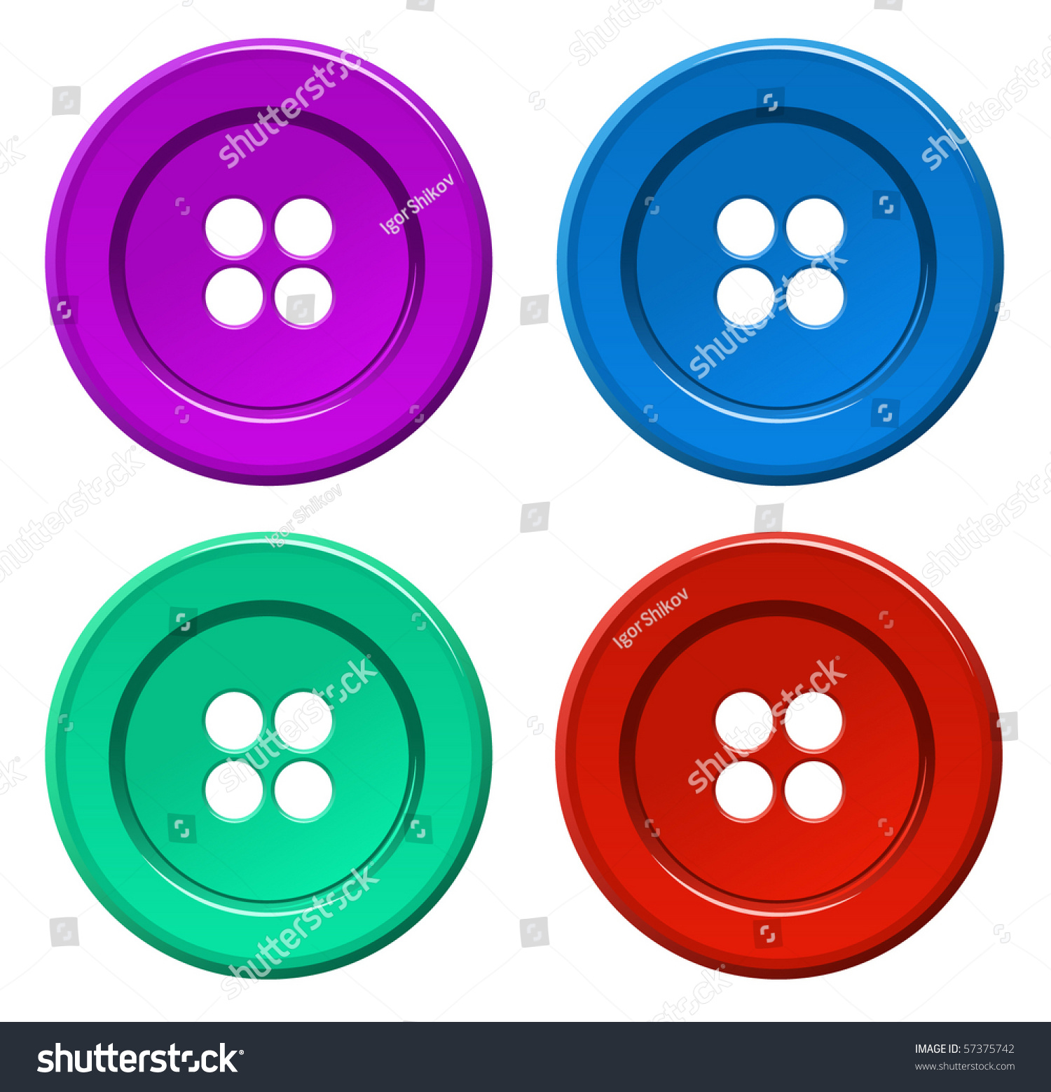 Colored Button Vector Stock Vector 57375742 - Shutterstock