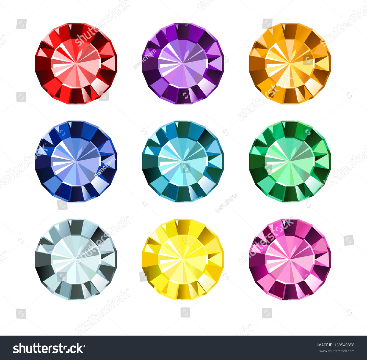 SVG of Colored Gems svg
