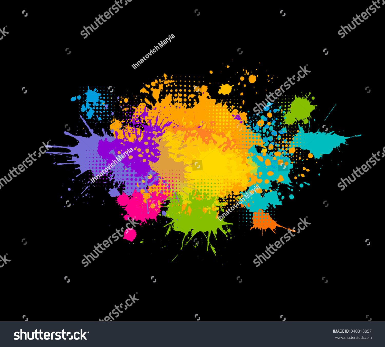 Colored Spray Paint Place Your Text Stock Vector (Royalty Free