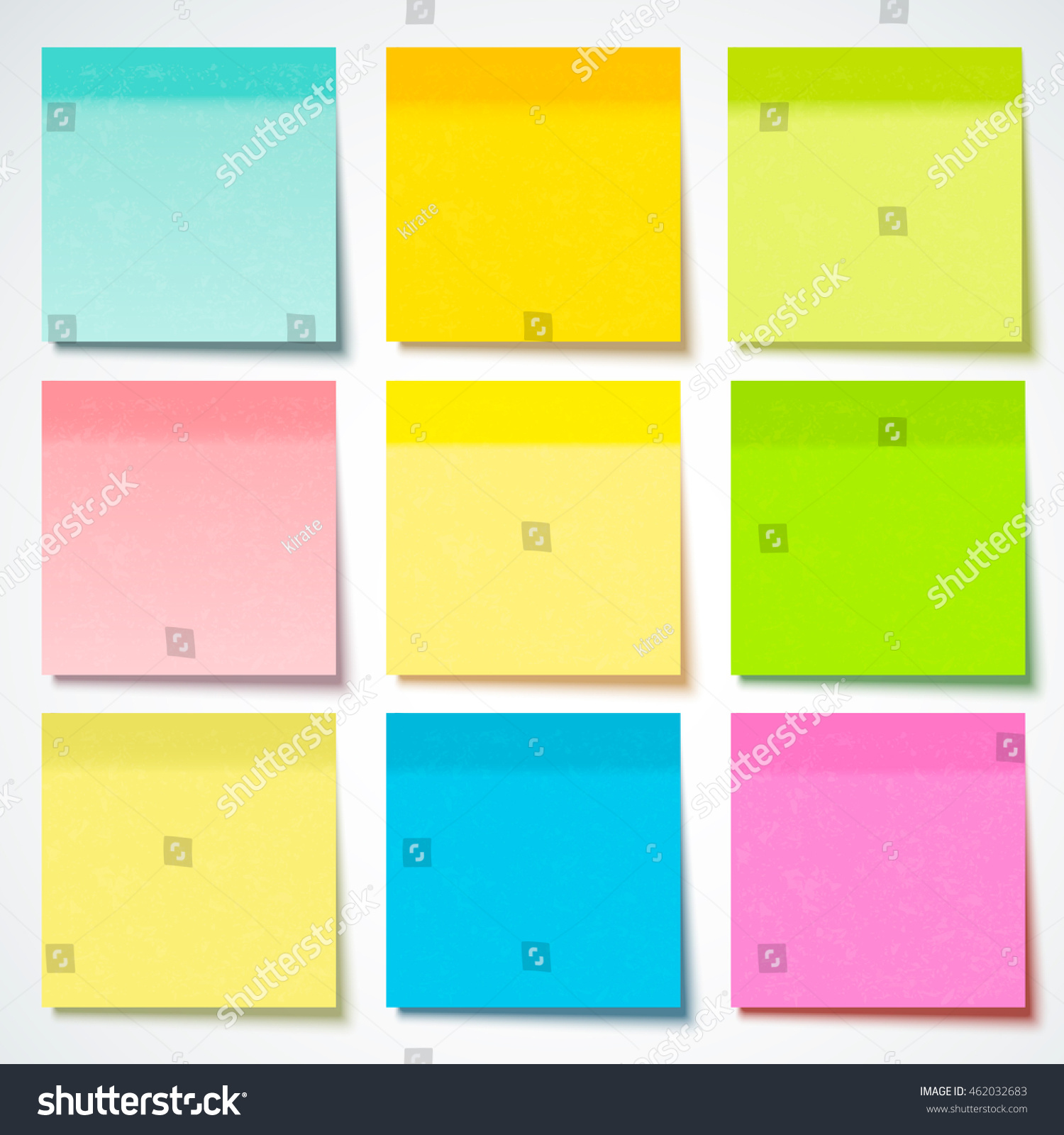 Colored Sticky Note Paper Texture Vector Stock Vector (Royalty Free