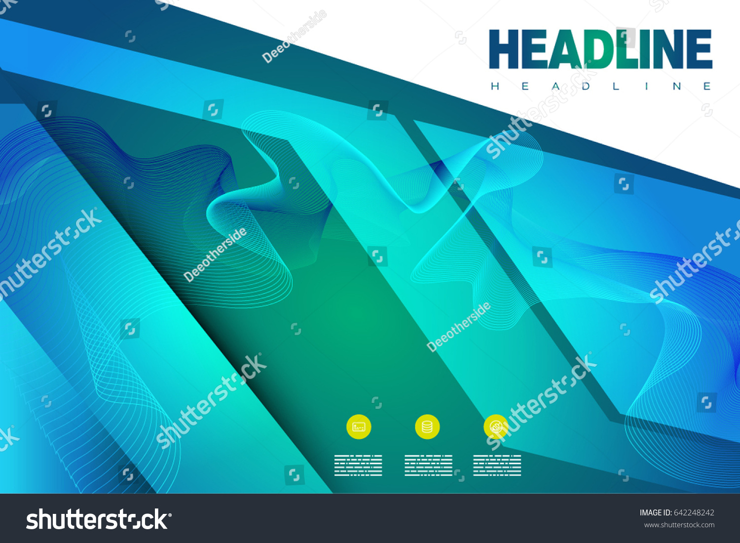 Colorful Abstract Shaped Layout Stock Vector (Royalty Free) 642248242 ...