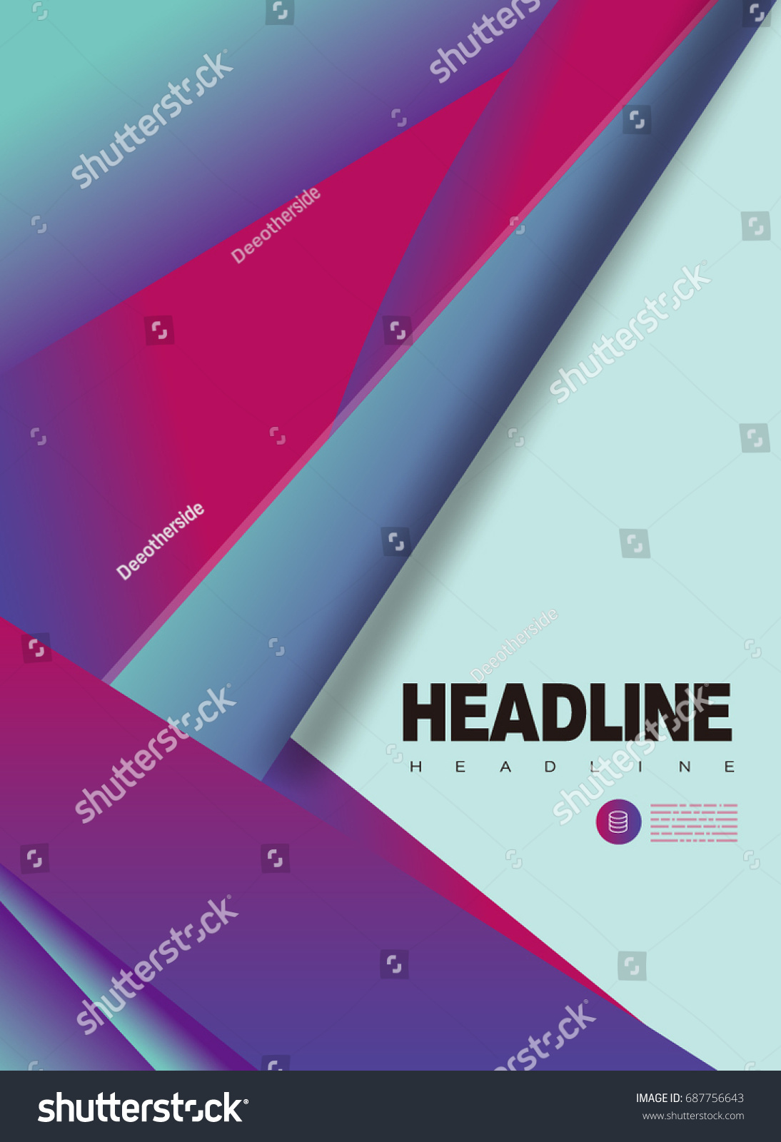 Colorful Abstract Shaped Layout Stock Vector (Royalty Free) 687756643 ...