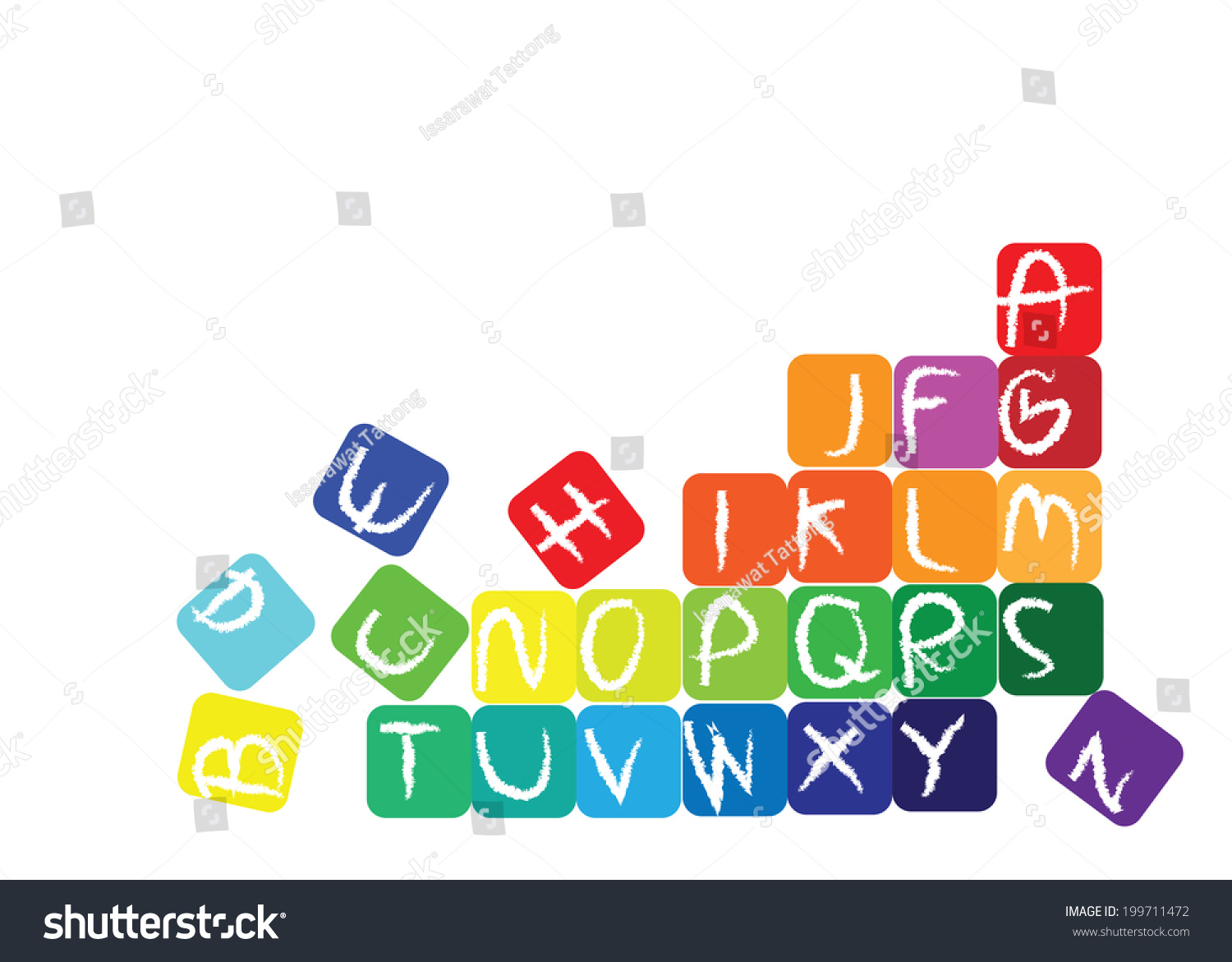 Colorful Alphabet Blocks Set Vector Illustration Stock Vector Royalty Colorful Alphabet Blocks Set Vector Illustration Stock Vector Royalty