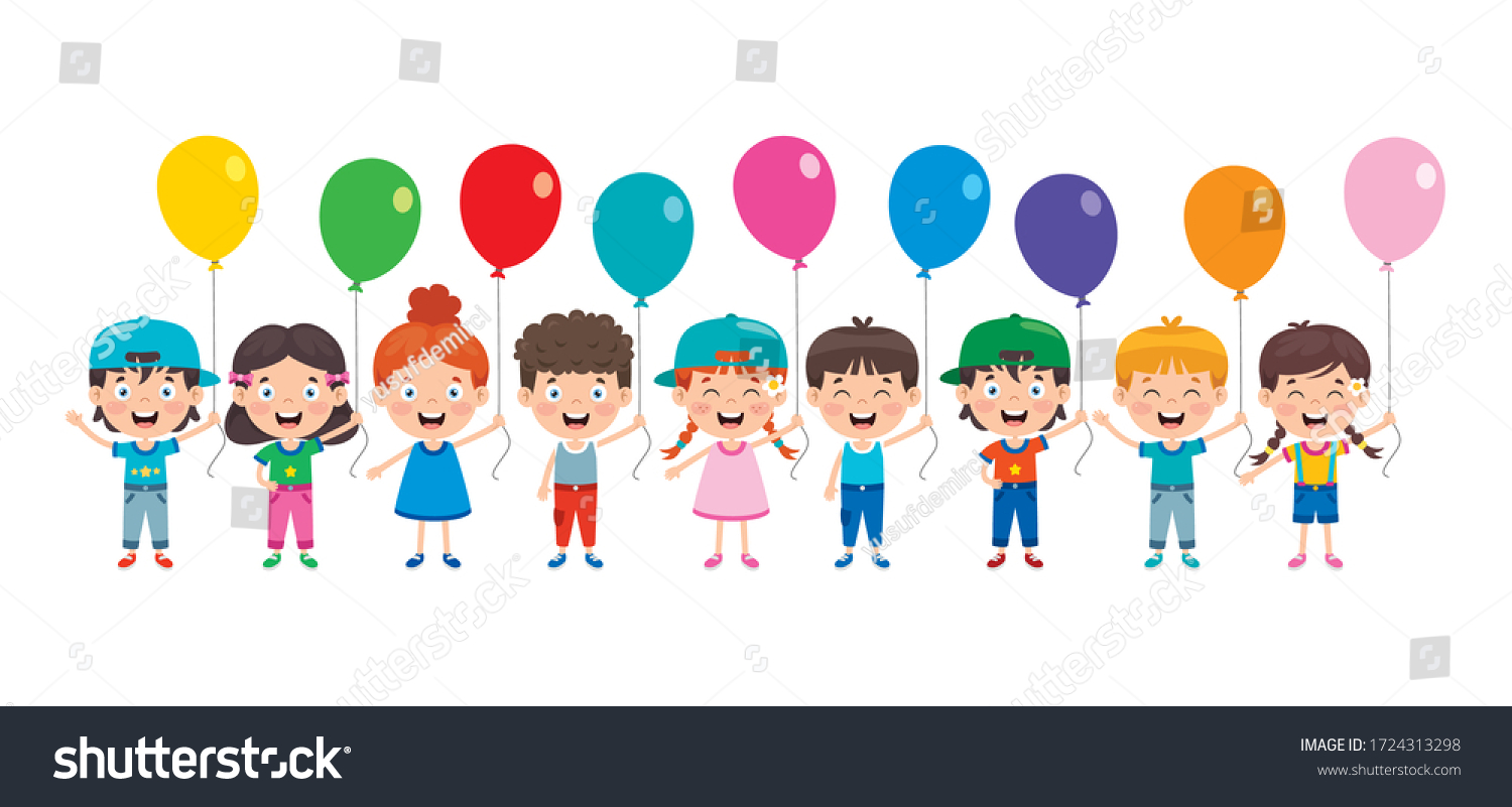 7,276 Kids Holding Balloons Stock Vectors, Images & Vector Art ...