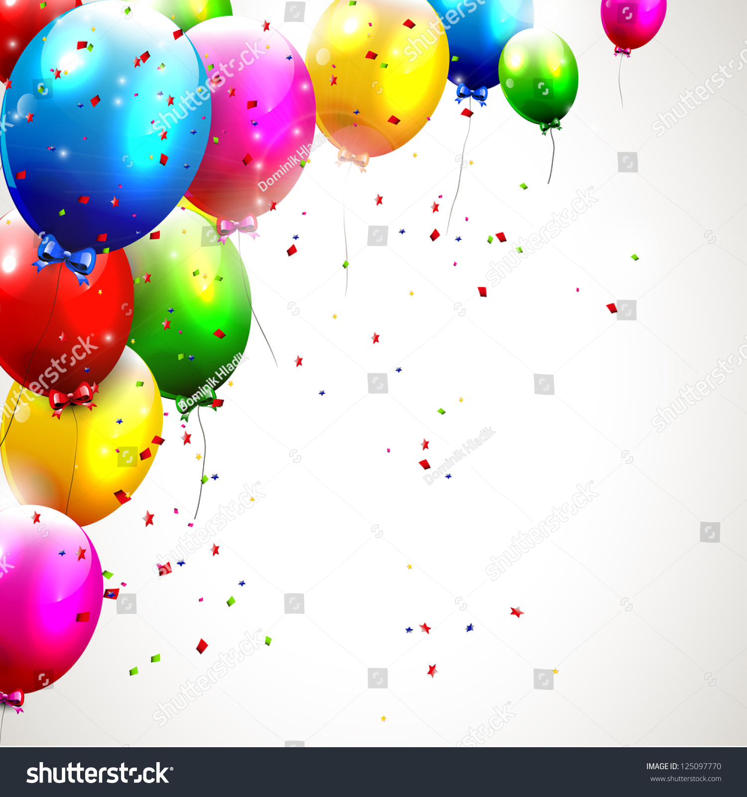 Colorful Birthday Background Stock Vector Illustration 125097770 ...