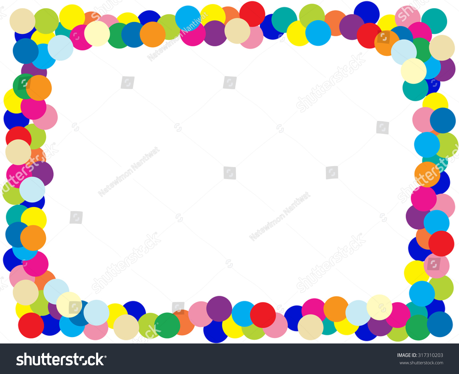 Colorful Border Stock Vector Illustration 317310203 : Shutterstock