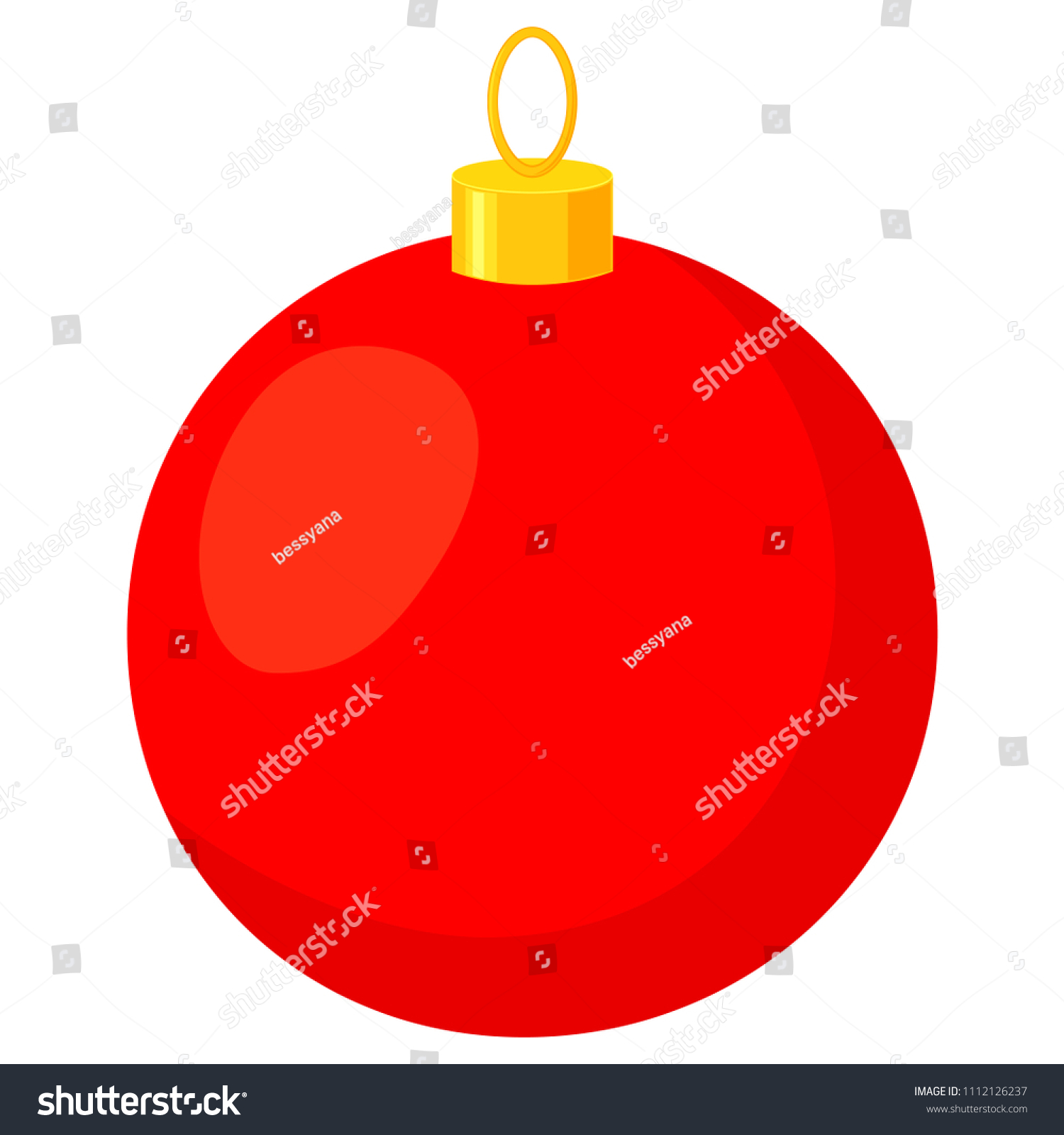 Colorful Cartoon Red Christmas Ball Xmas Tree Decoration New Year Colorful Cartoon Red Christmas Ball Xmas Tree Decoration New Year