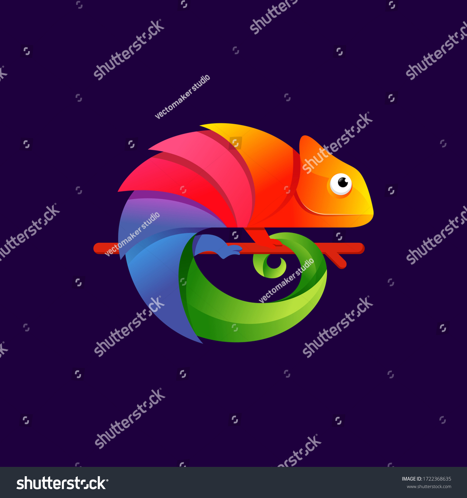 SVG of Colorful chameleon logo design vector illustration svg