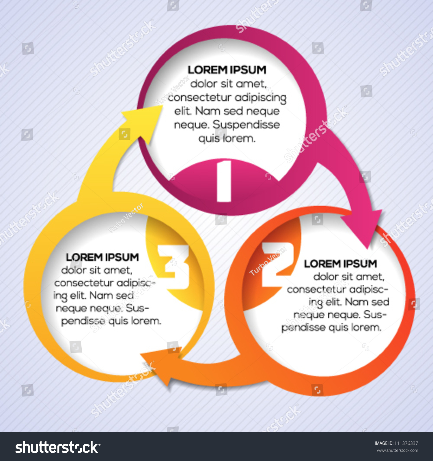 Colorful Circular Banner Template For Different Business Design. Vector ...