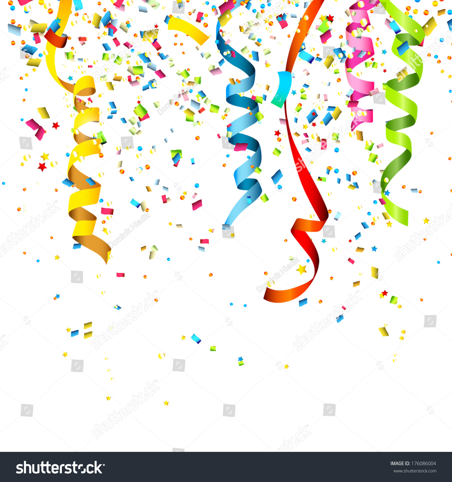 Colorful Confetti Isolated On White Background Stock Vector ...