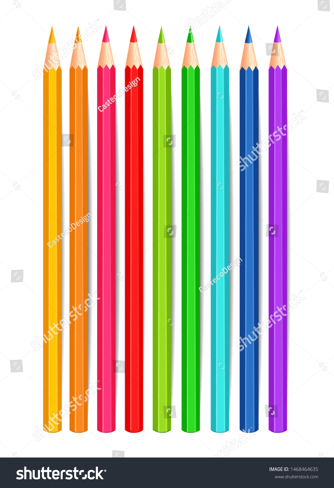 Colorful Crayons Vector Realistic Isolated On Stock Vector (Royalty ...