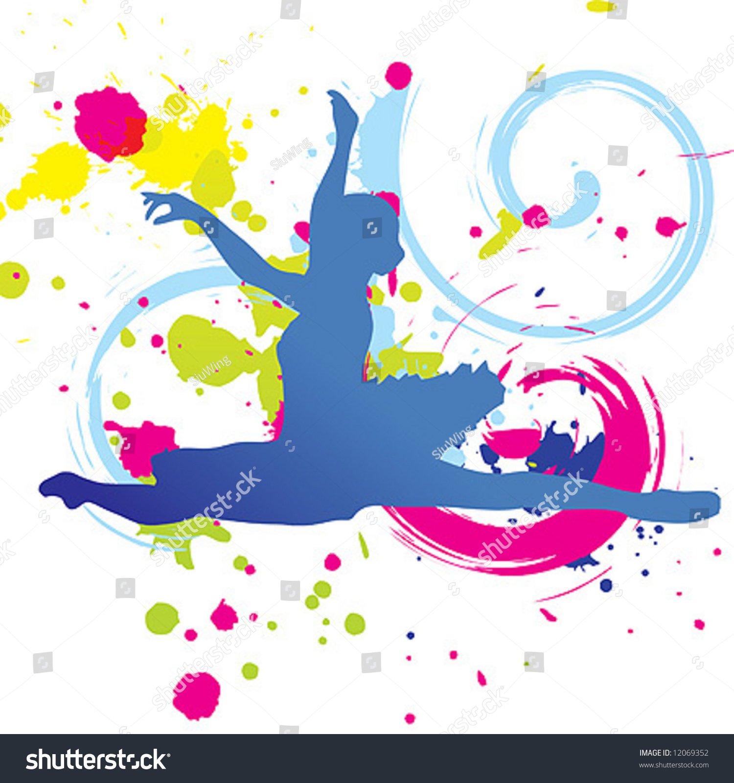 Colorful Dance Graphic (Vector) - 12069352 : Shutterstock