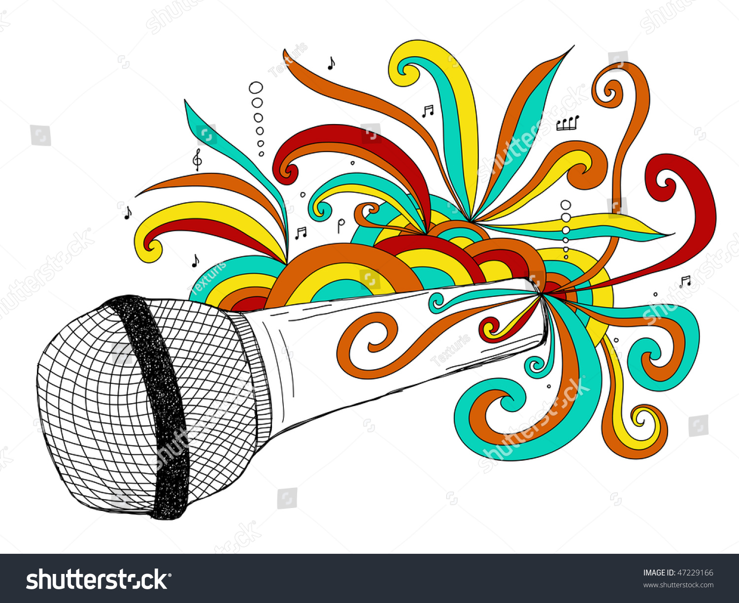 Colorful Doodle Microphone Stock Vector 47229166 Shutterstock Colorful Doodle Microphone Stock Vector 47229166 Shutterstock