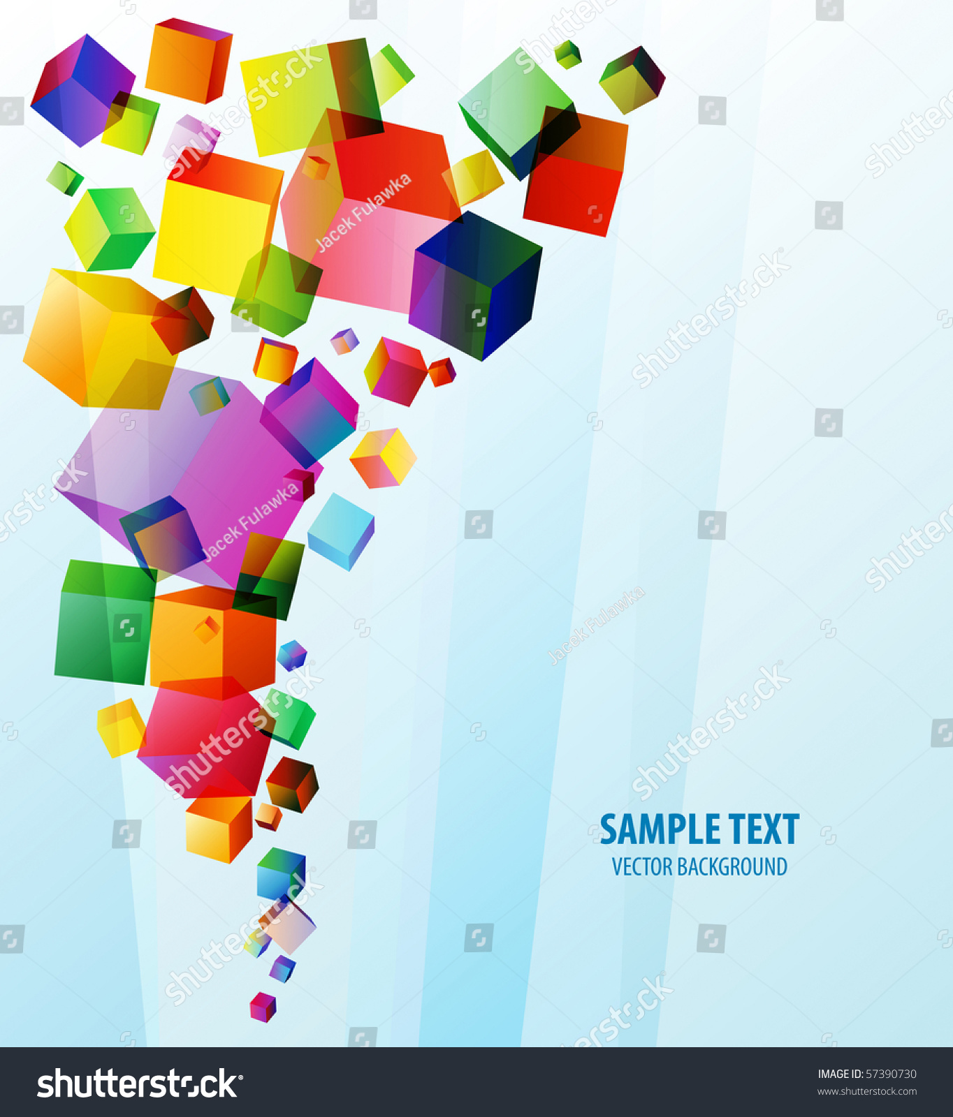 Colorful Falling Cubes Vector Background Stock Vector (royalty Free 