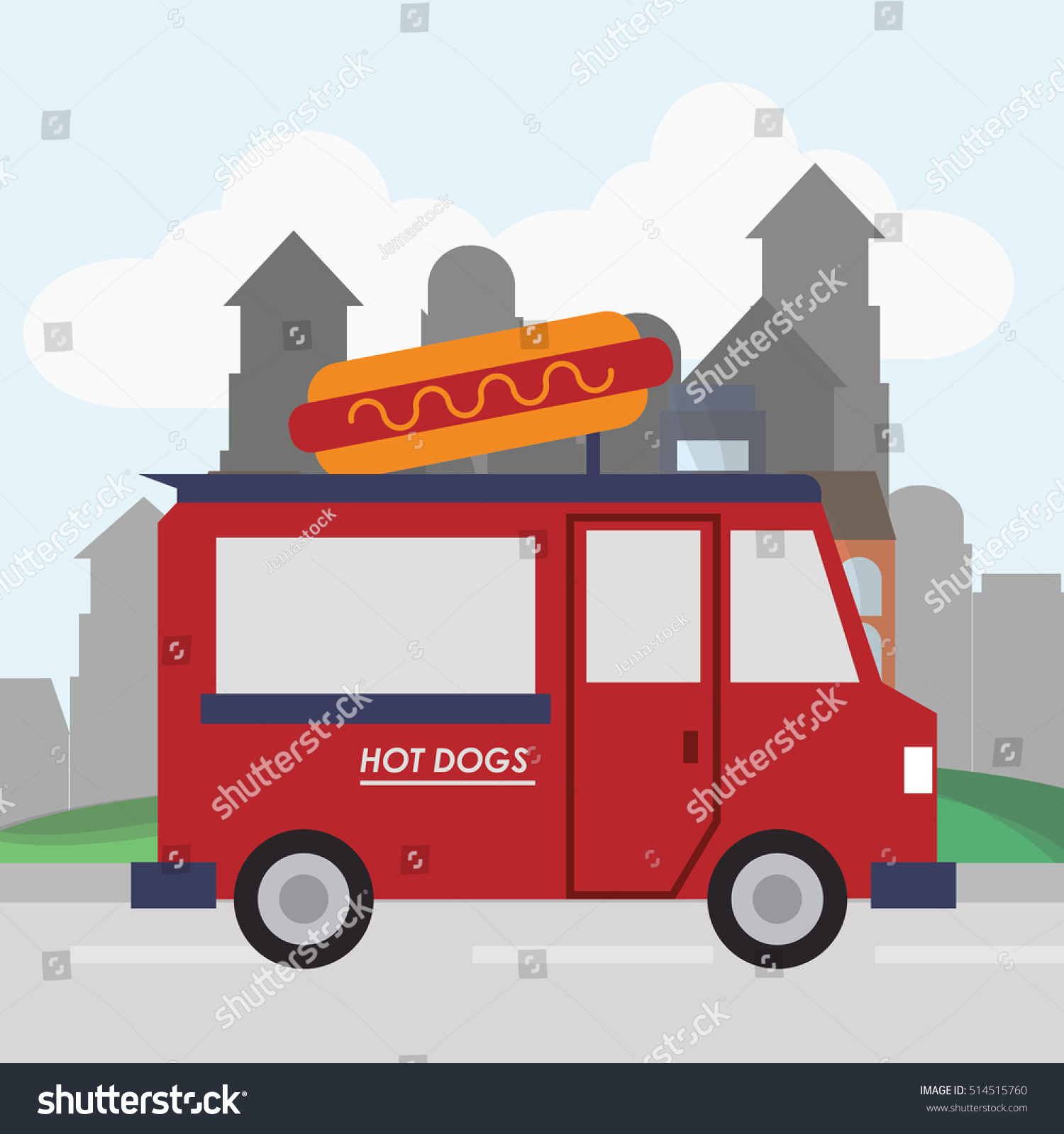 Colorful Food Truck Design Stock Vector Royalty Free