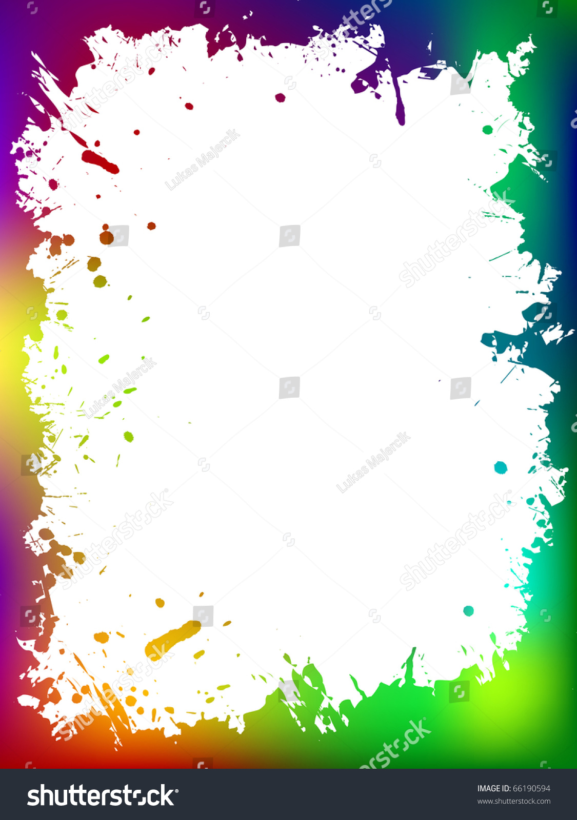 Colorful Grunge Border Stock Vector Illustration 66190594 : Shutterstock