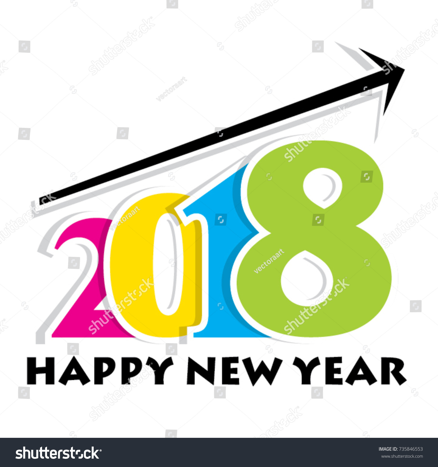 clipart new year poster colorful happy new year 2018 poster stock vector 735846553 clipart new year poster colorful happy new year 2018 poster stock vector 735846553