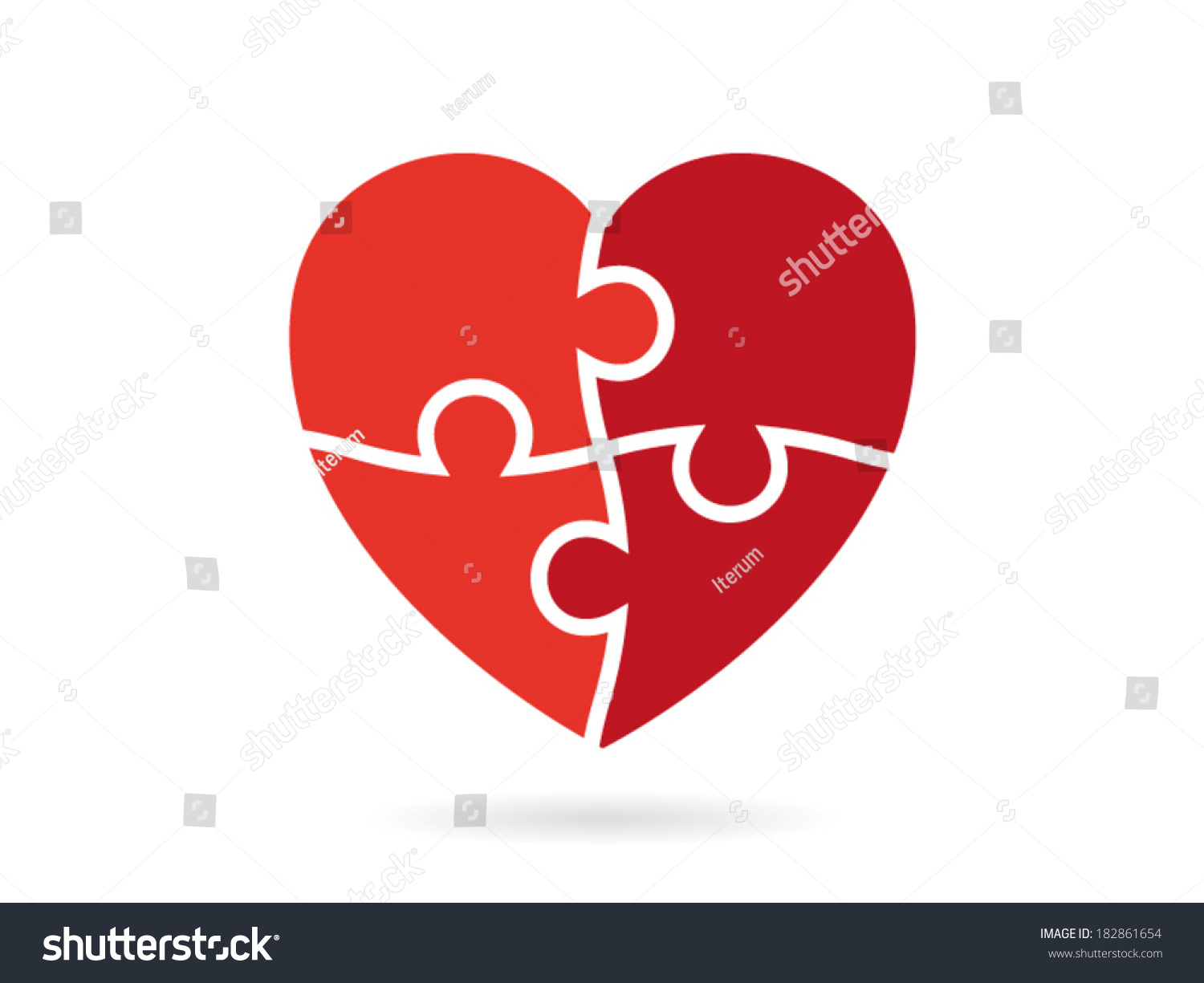 Colorful Heart Shaped Puzzle Vector Graphic Stock Vector (Royalty Free ...